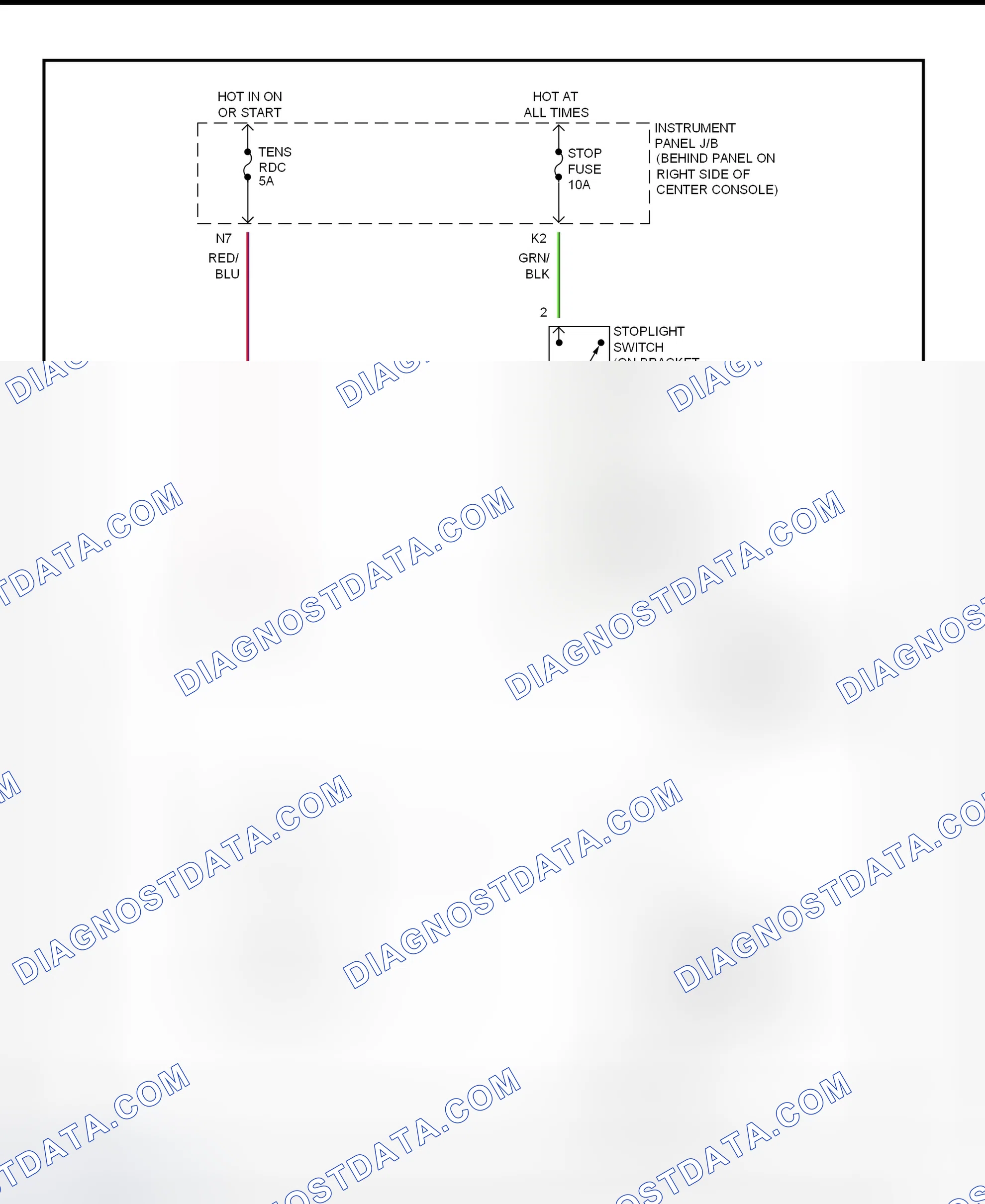 Scheme 300: Shift Interlock System Wiring Diagram (2001 - Toyota Celica)