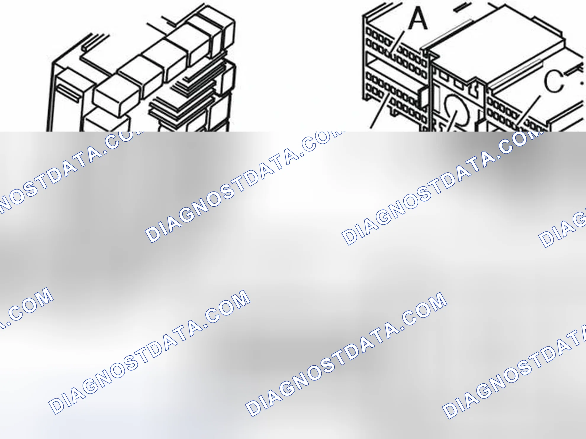 Scheme 260: Rear electronic module (REM) connectors A-E