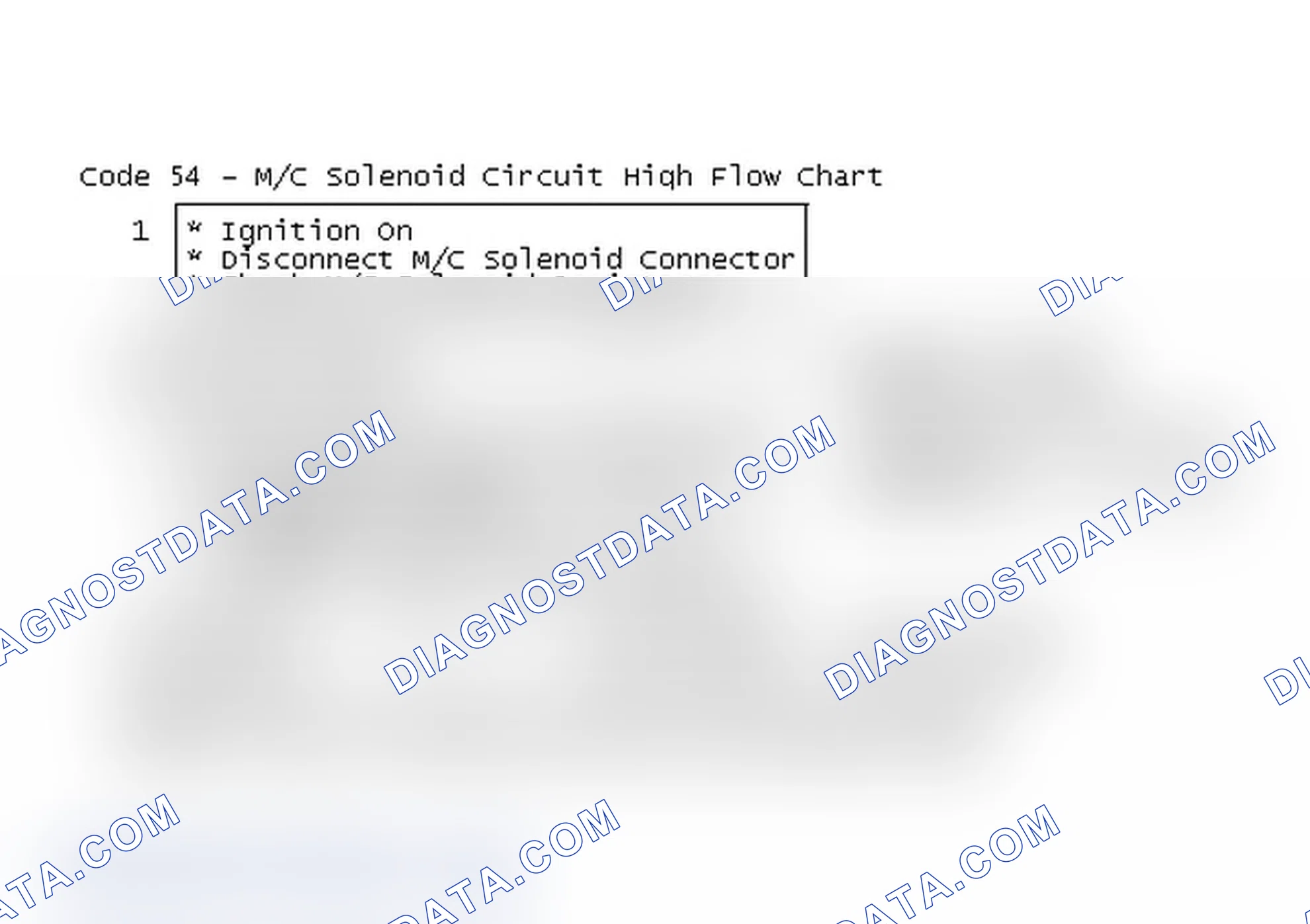 Scheme 459: Code 54 - M/C Solenoid Circuit High Flow Chart