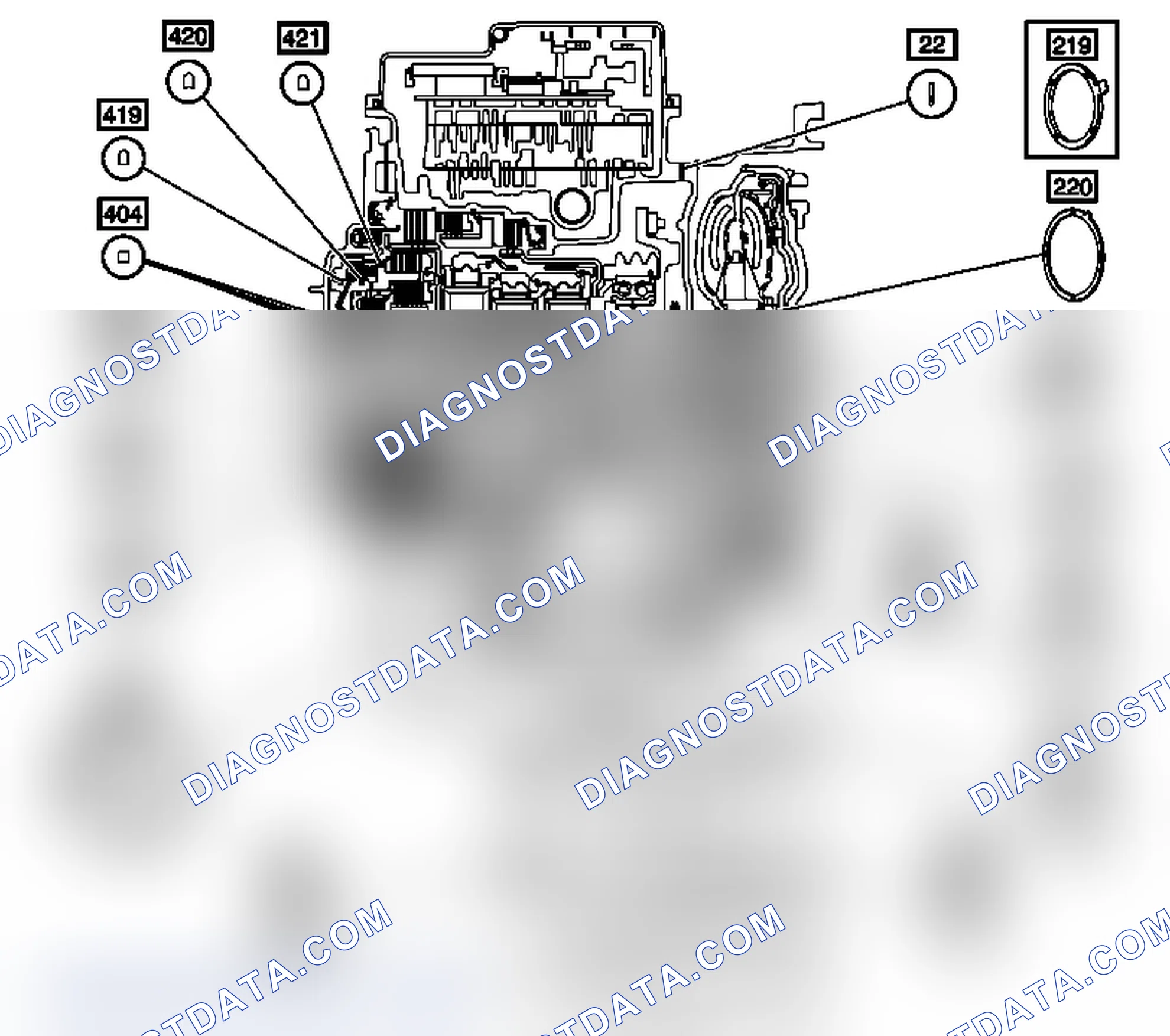 Scheme 128: A/Trans Service Seal Kit (1 of 2) 24253594