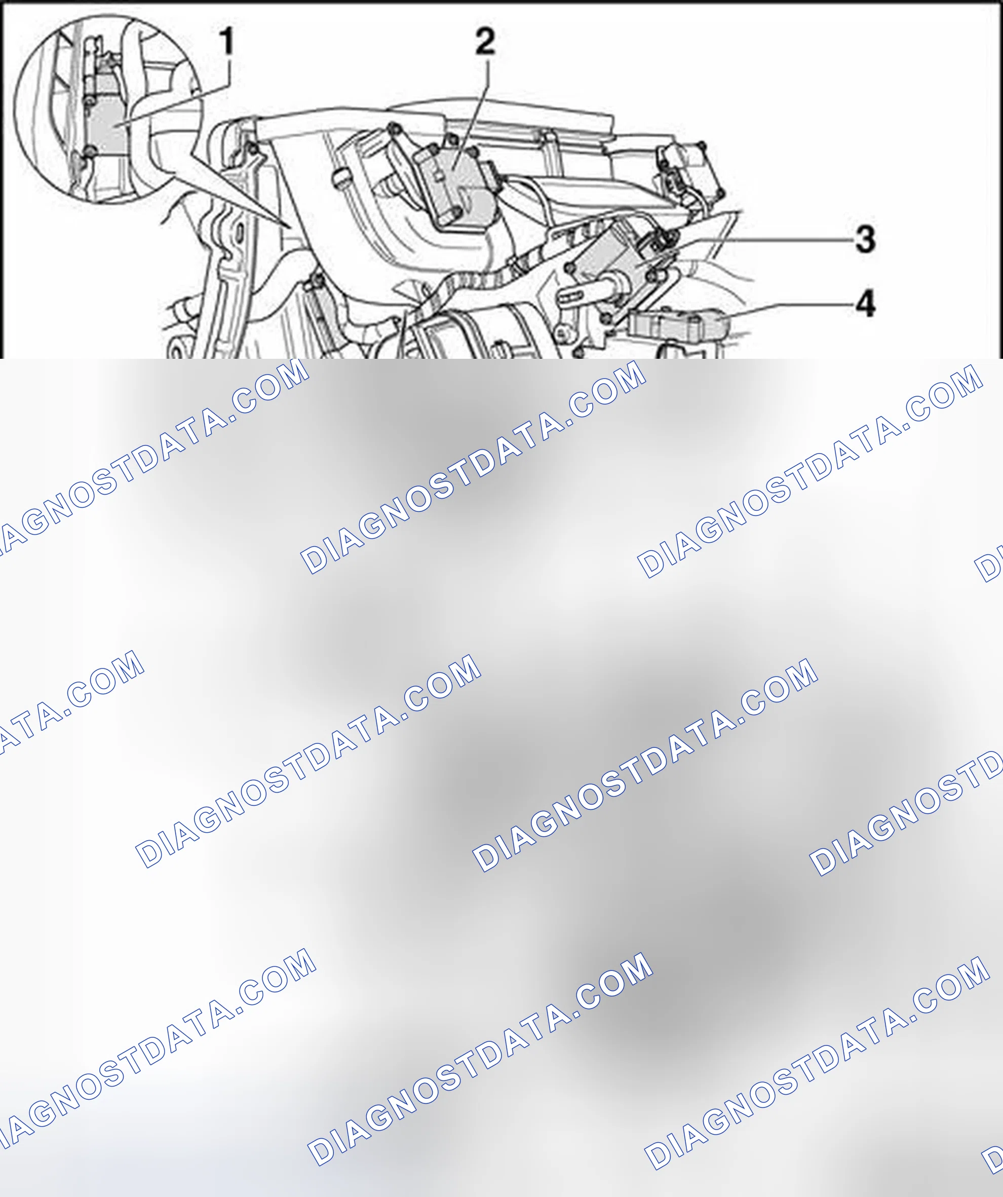 Scheme 85: Air conditioner unit components located in passenger compartment