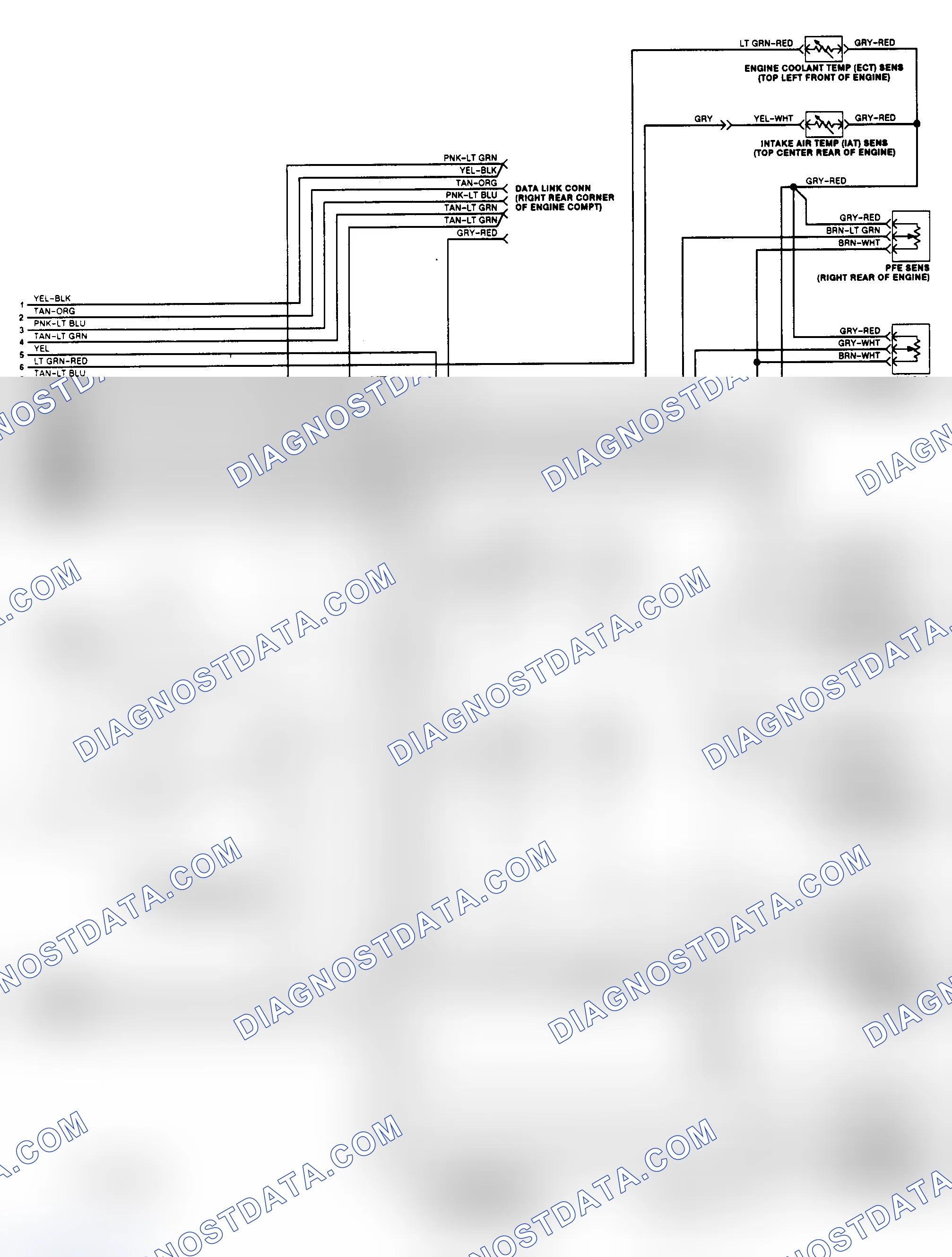 Scheme 132: EEC-IV Wiring Diagram (Cougar 3.8L Except SC - 2 of 2)