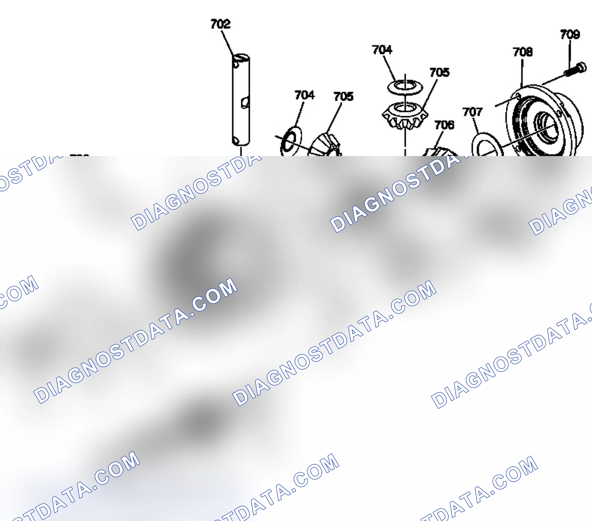 Scheme 242: Front Differential Carrier Assembly (4 Pinion)