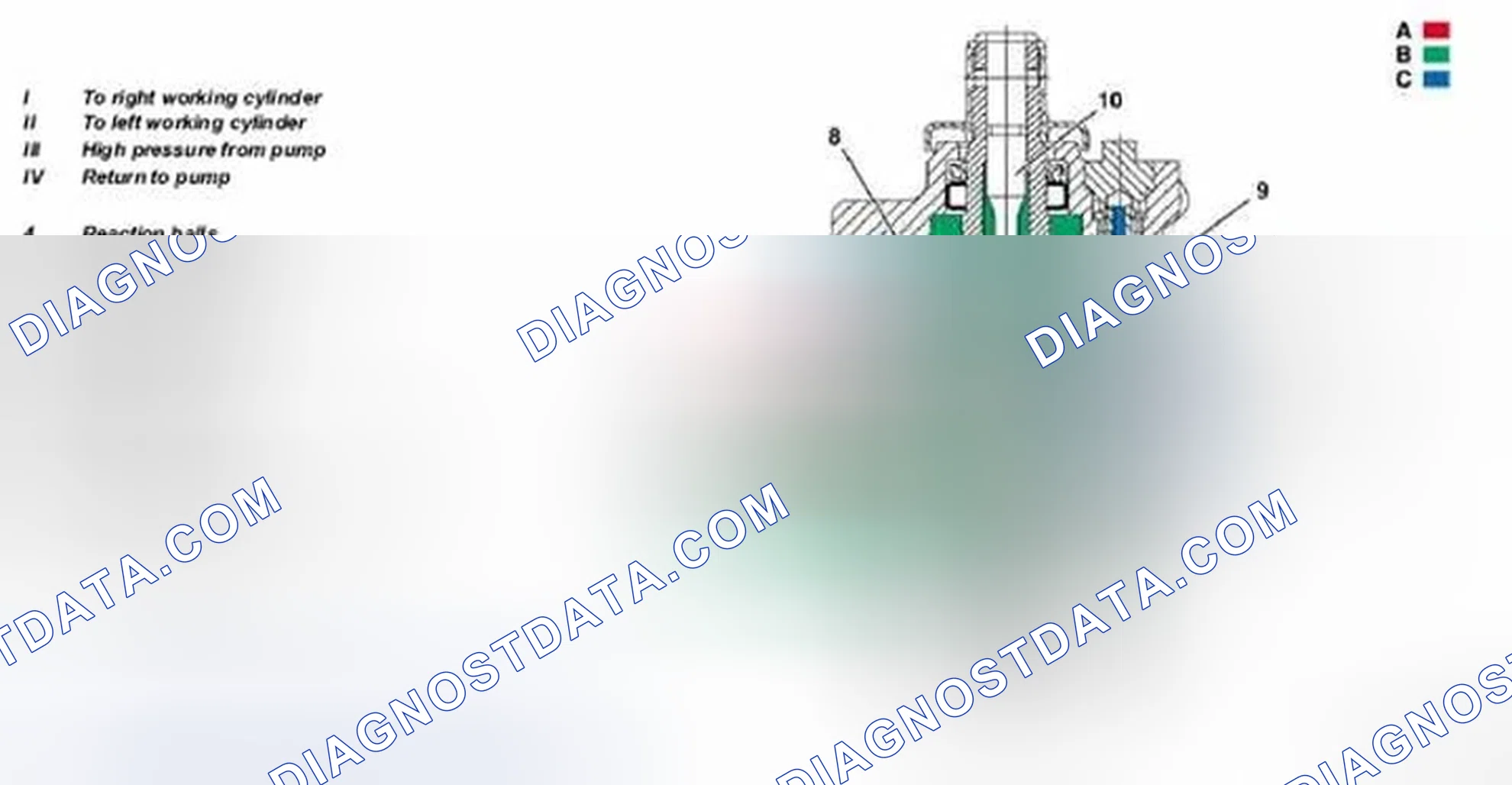 Scheme 60: Identifying Rotary Valve Housing And Control Bush Housing, Models 215, 220 Left Wheel Lock