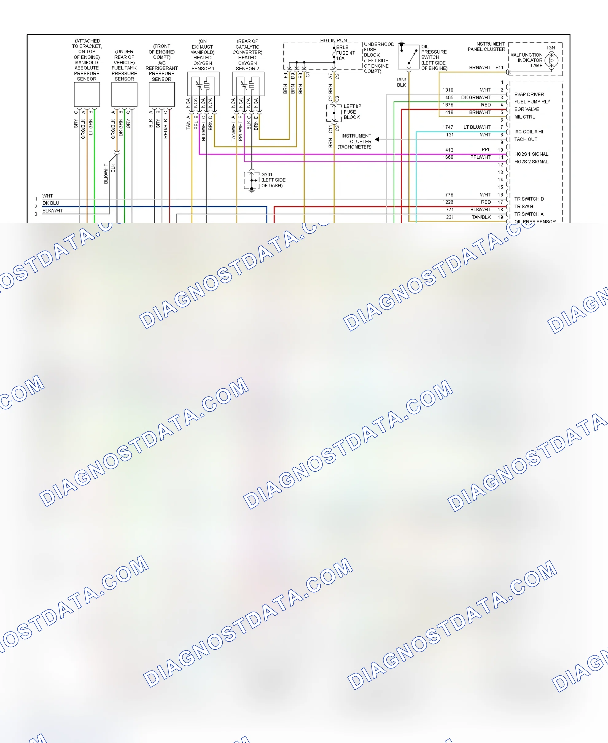 Scheme 181: PCM Wiring Diagram (Malibu - 3.1L - 3 Of 3)
