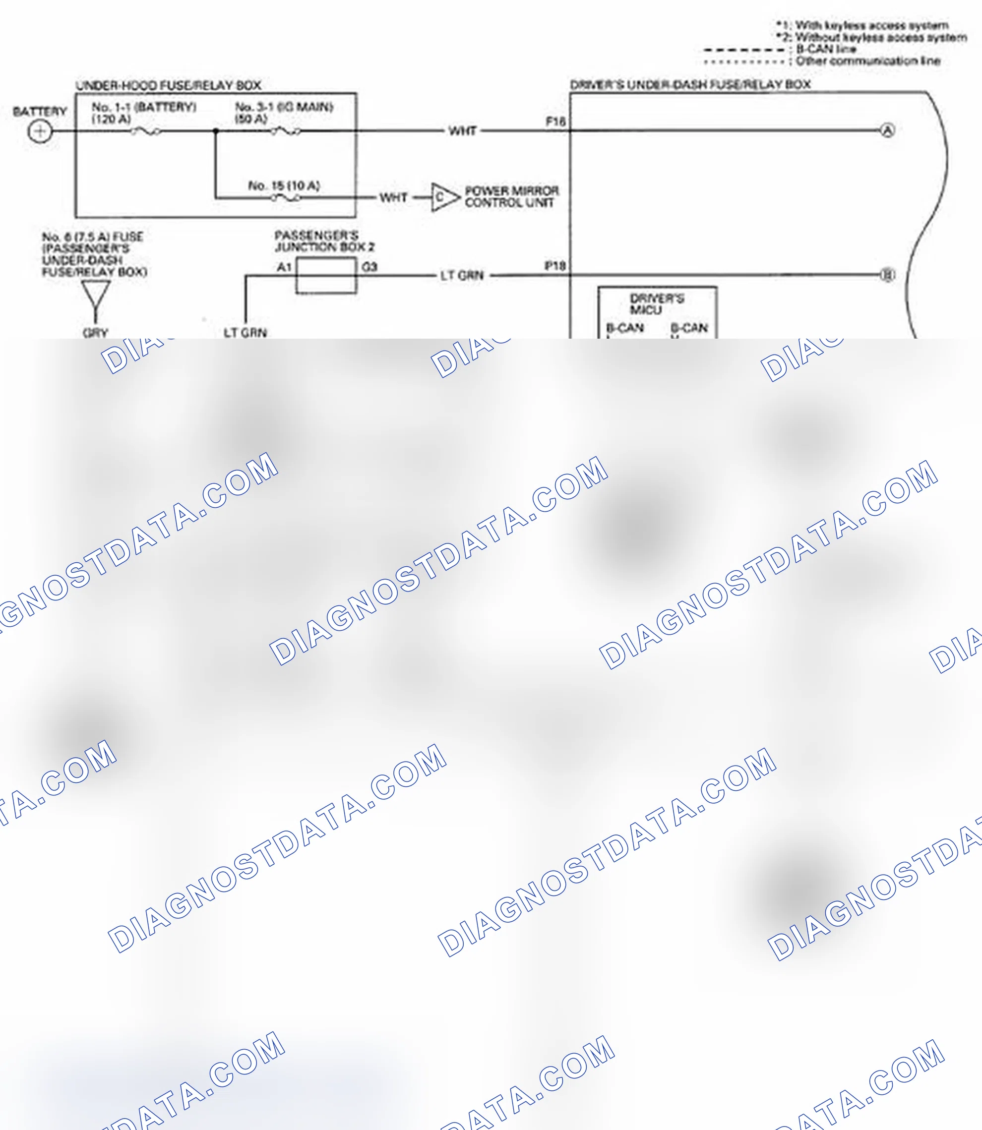 Scheme 134: Circuit Diagram - Power Mirror