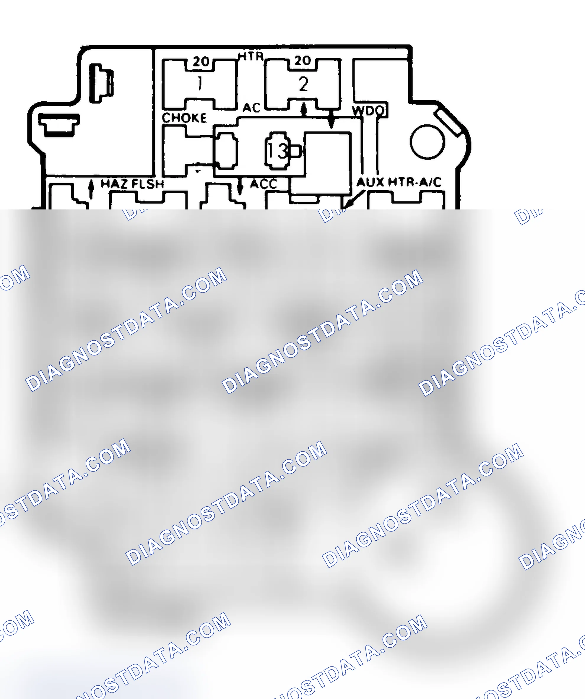 Scheme 19: FUSE PANEL IDENTIFICATION (1988-94 "C" & "K" SERIES)