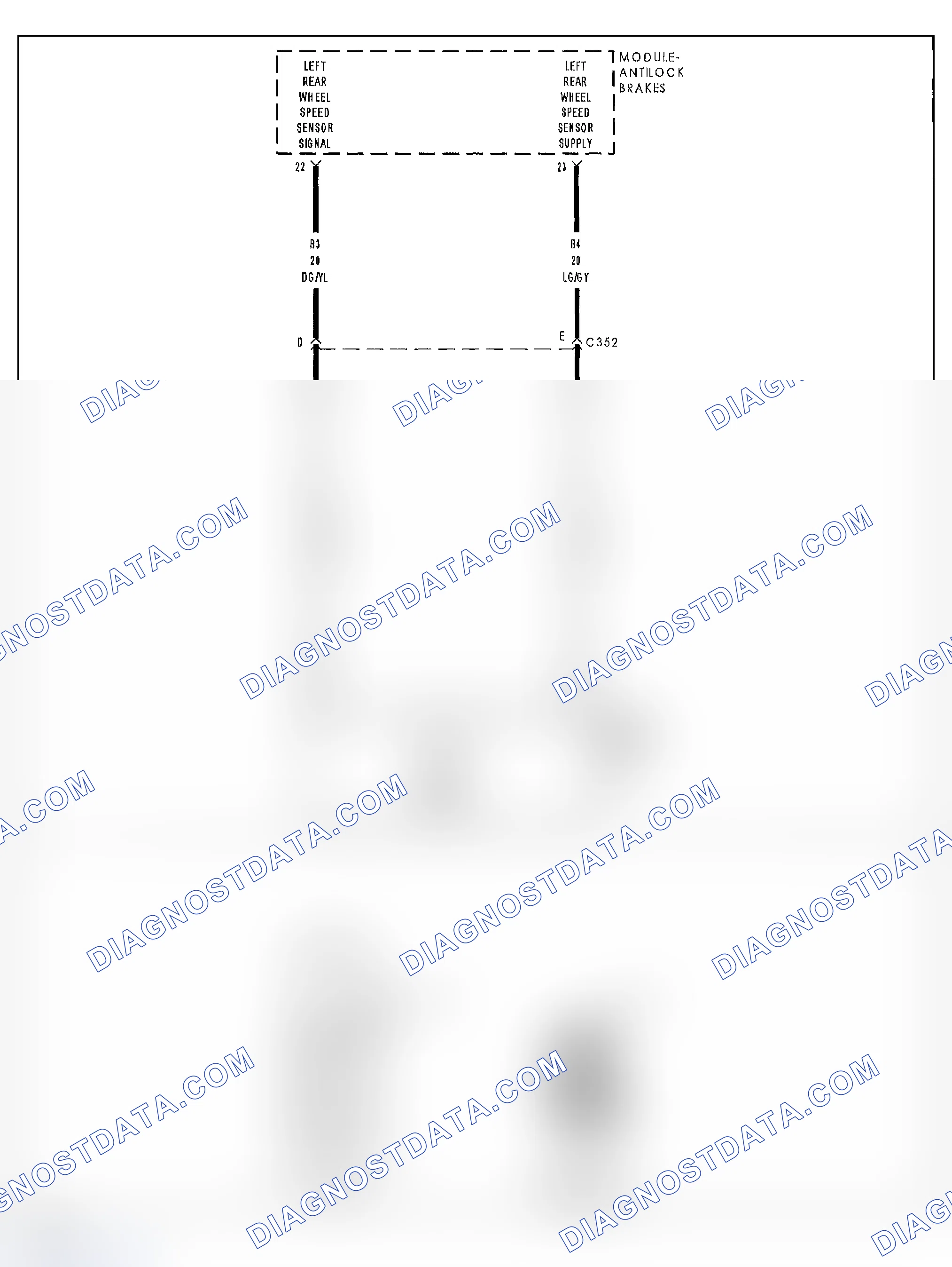 Scheme 116: C1027-LEFT REAR WHEEL SPEED SENSOR INPUT SIGNAL ERRATIC PERFORMANCE