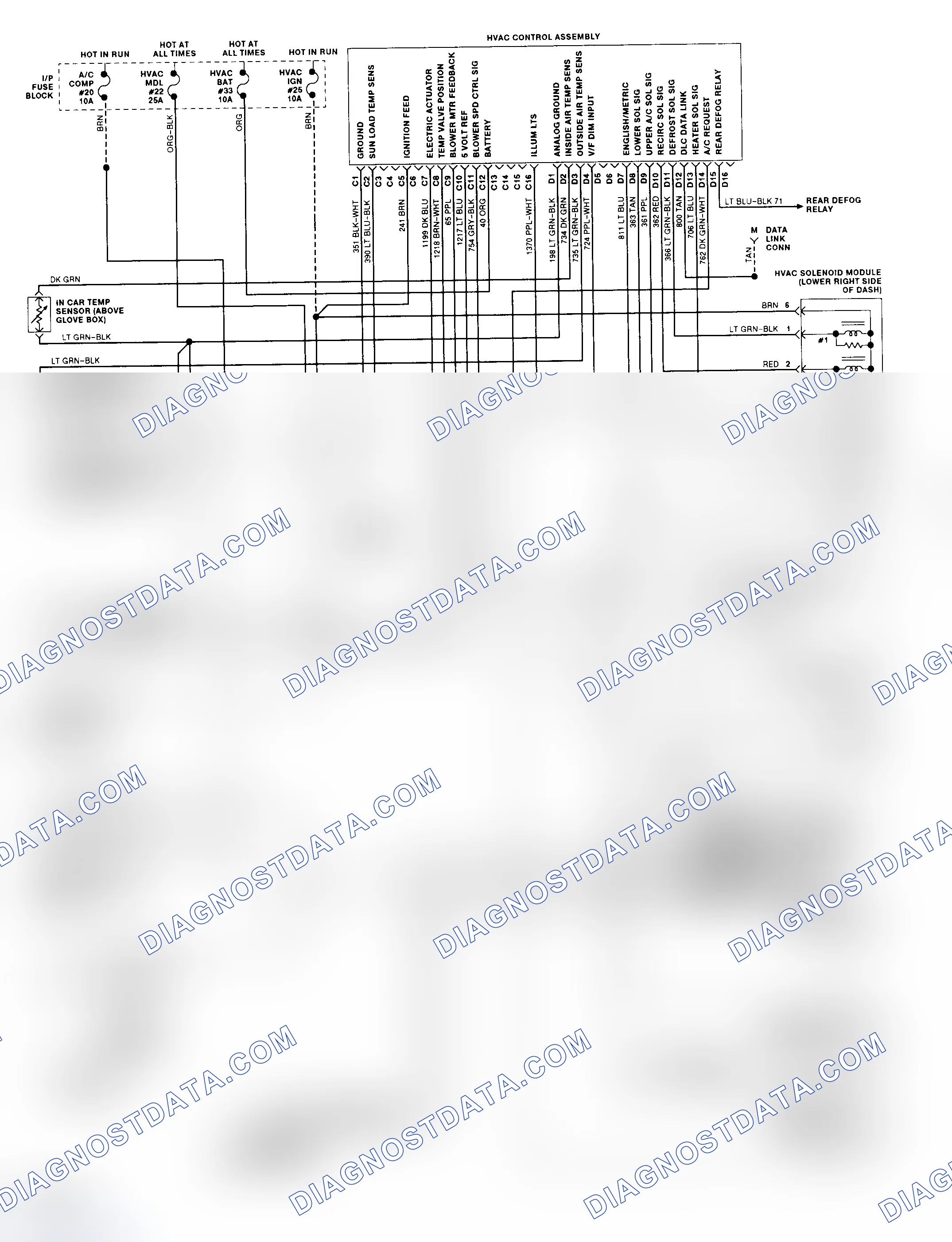 Scheme 47: Automatic A/C-Heater System Wiring Diagram (1 Of 2)