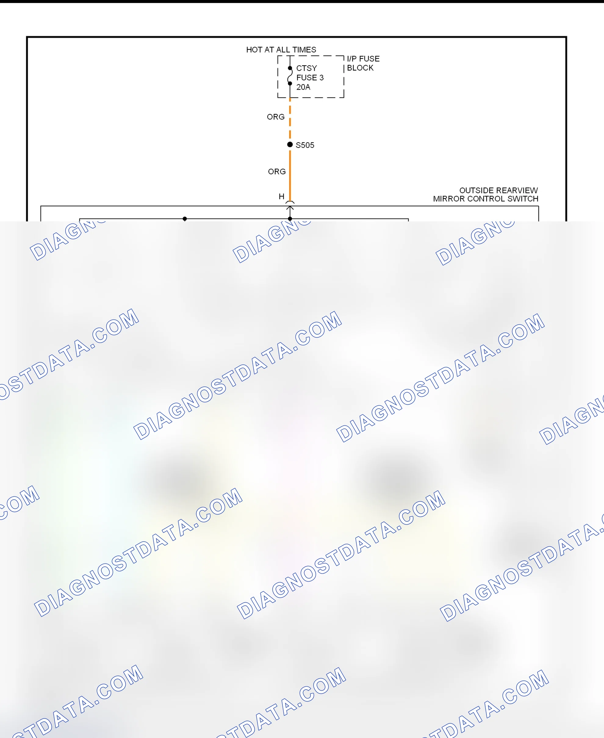 Fig. 7: Power Mirror System Wiring Diagram (Astro & Safari)