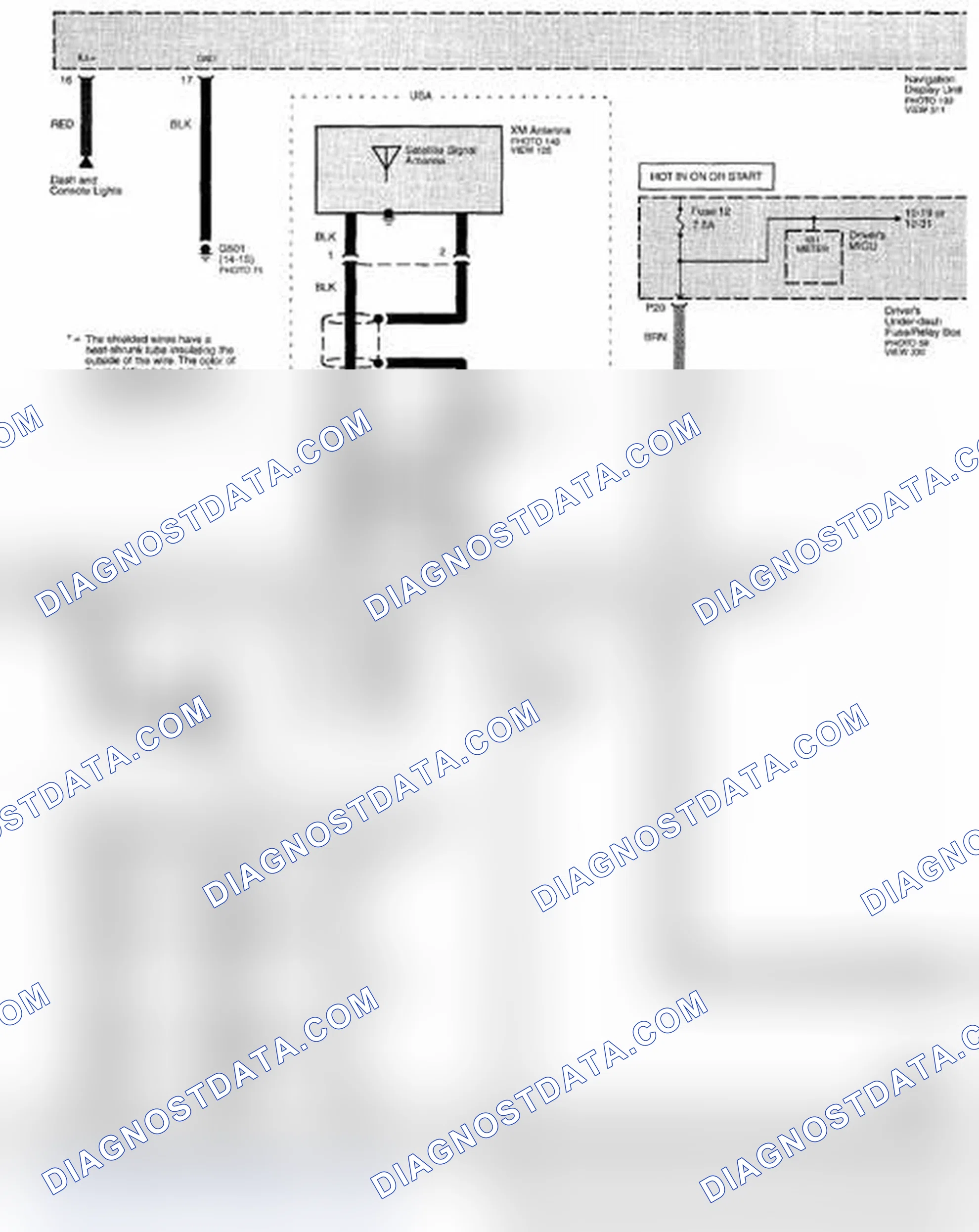Scheme 497: Navigation System Circuit Diagram (Page 156-7)