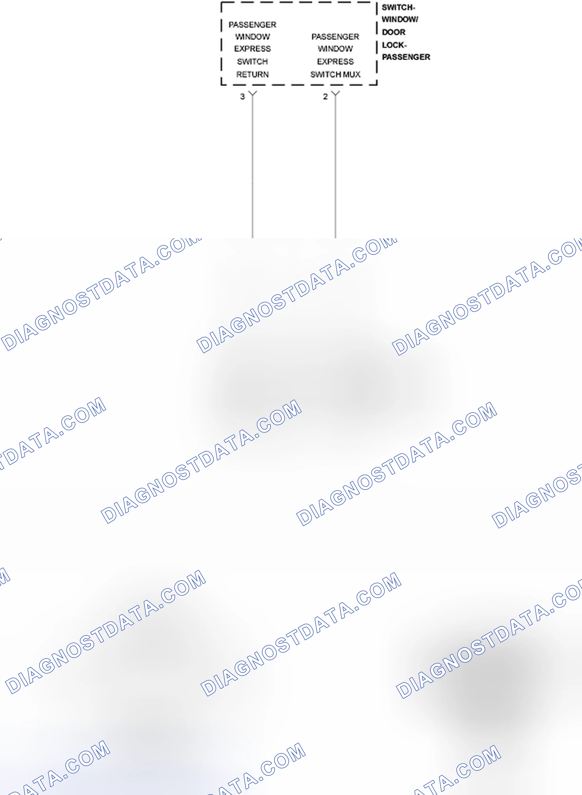Scheme 329: B185D-PASSENGER WINDOW SWITCH CIRCUIT STUCK