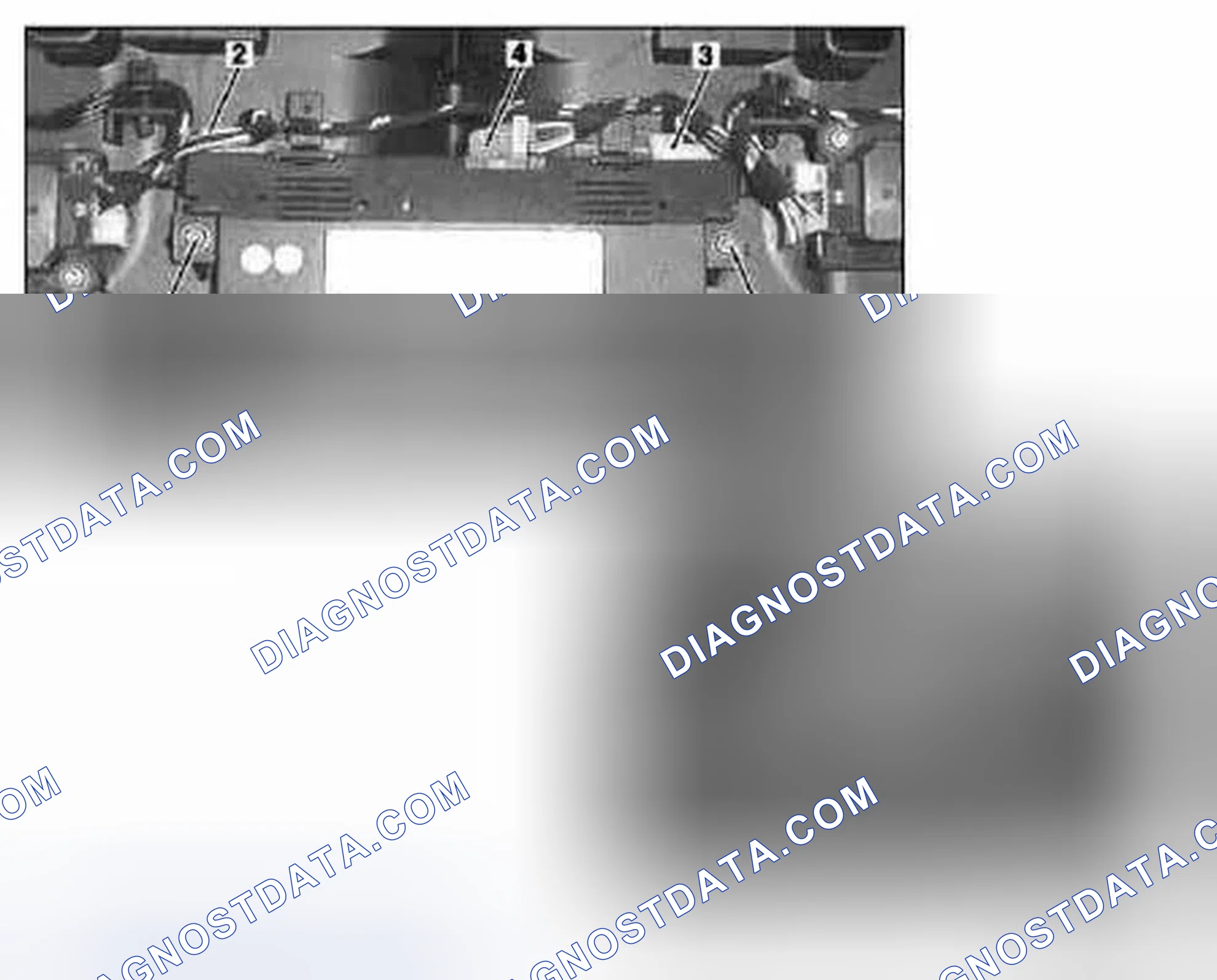 Fig. 104: Identifying Electronic Control Module And Center Console Cover - Model 220