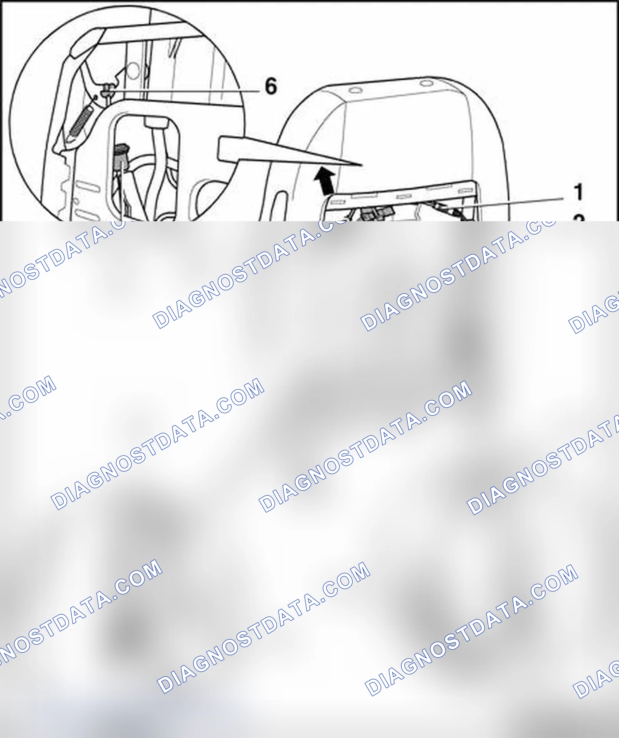 Scheme 260: Bowden cable for backrest lock, assembly overview