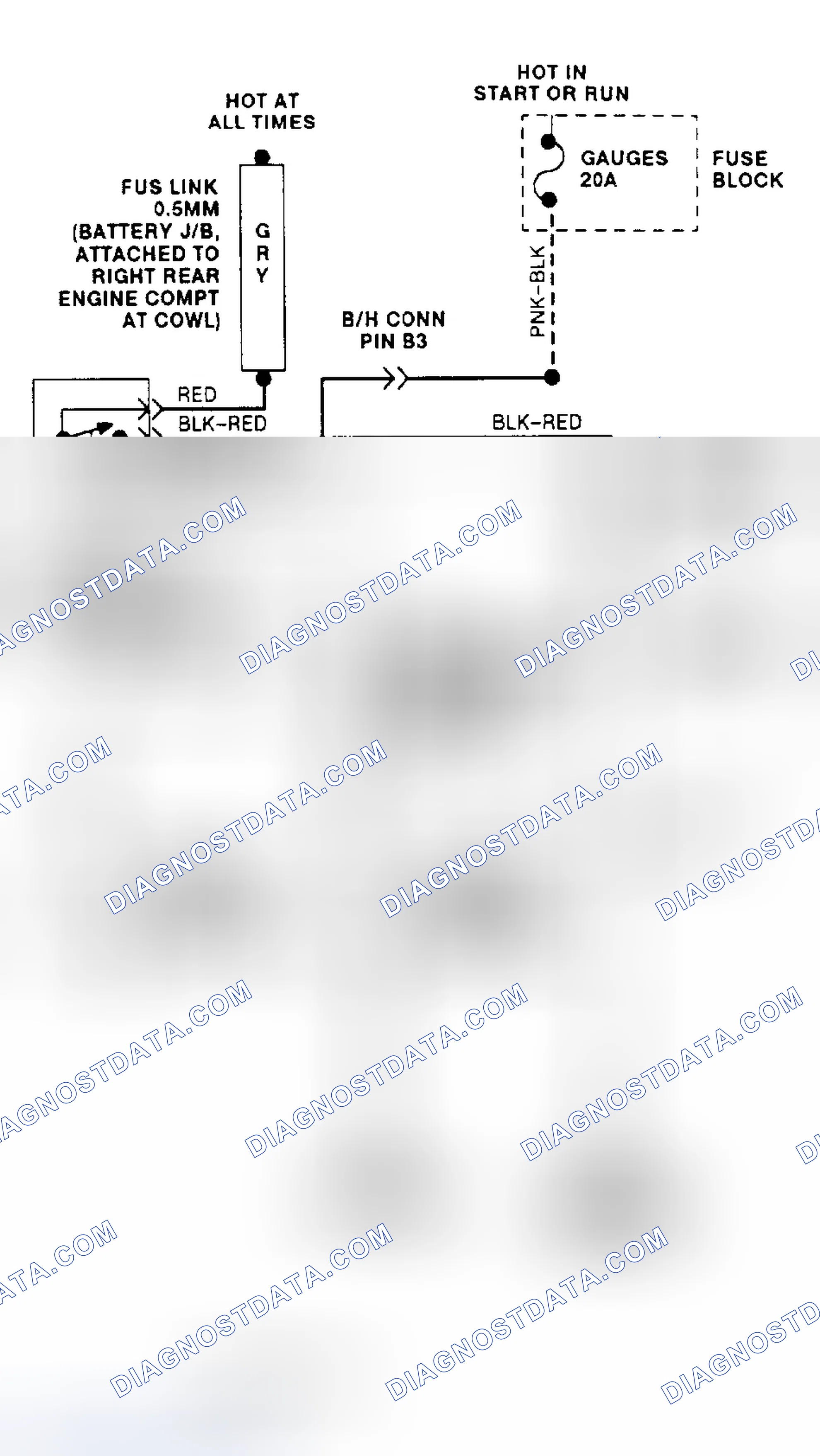Scheme 4: Cooling Fan Circuit Wiring Diagram ("C" & "K" Series - 7.4L VIN N)