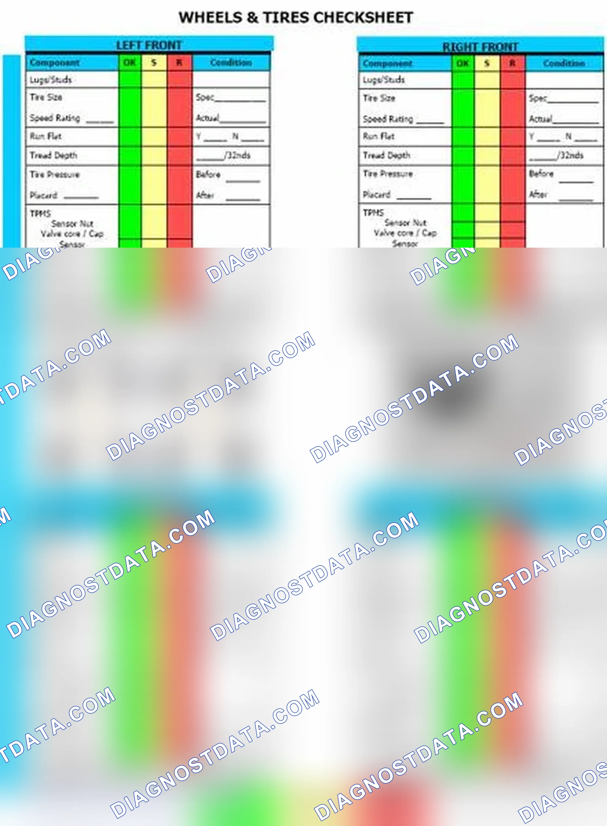 Scheme 35: Wheels & Tires Checksheet (2 Of 2)