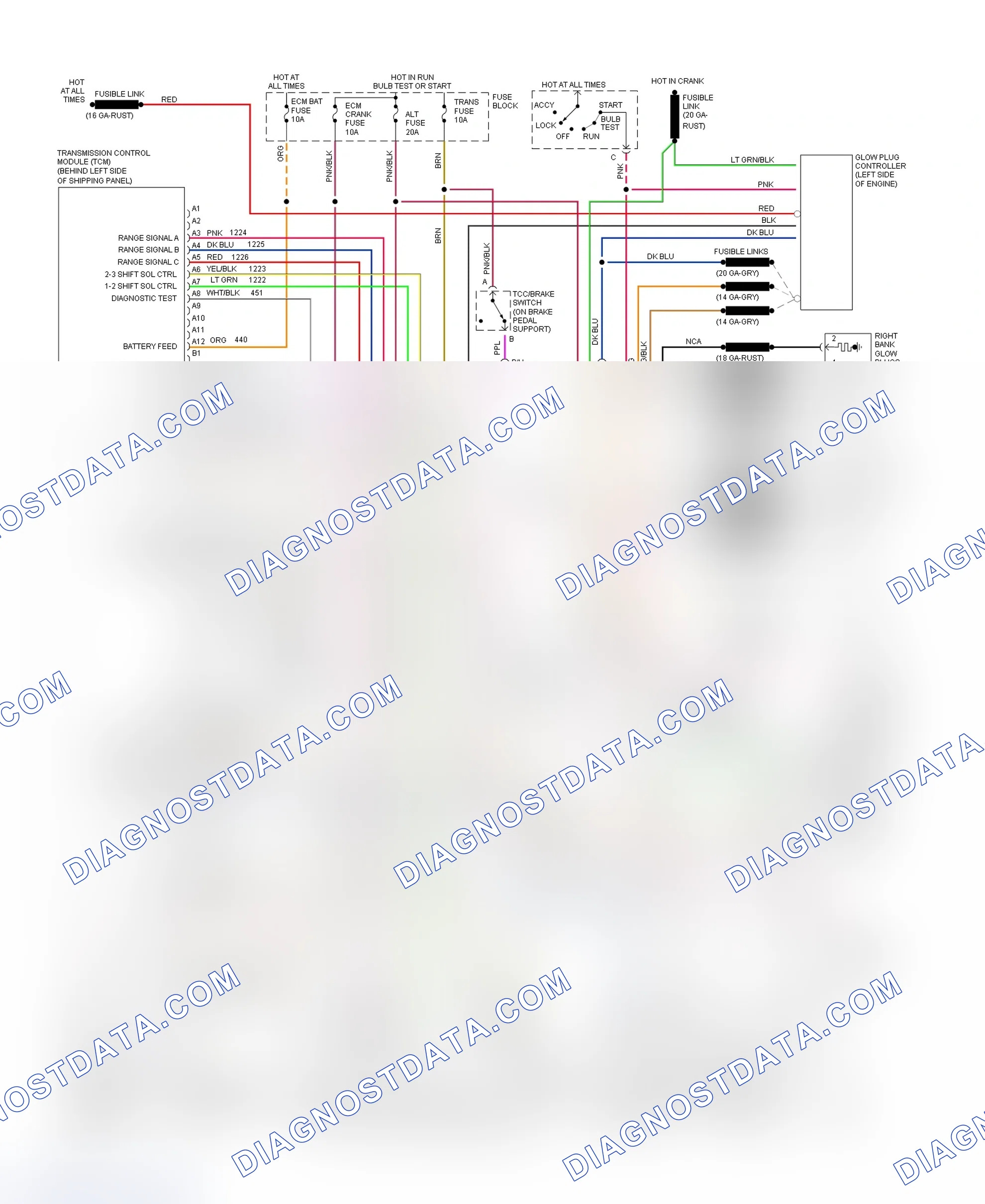 Scheme 394: Wiring Diagram For "P" Series Commercial Van - VIN Y With 4L80-E
