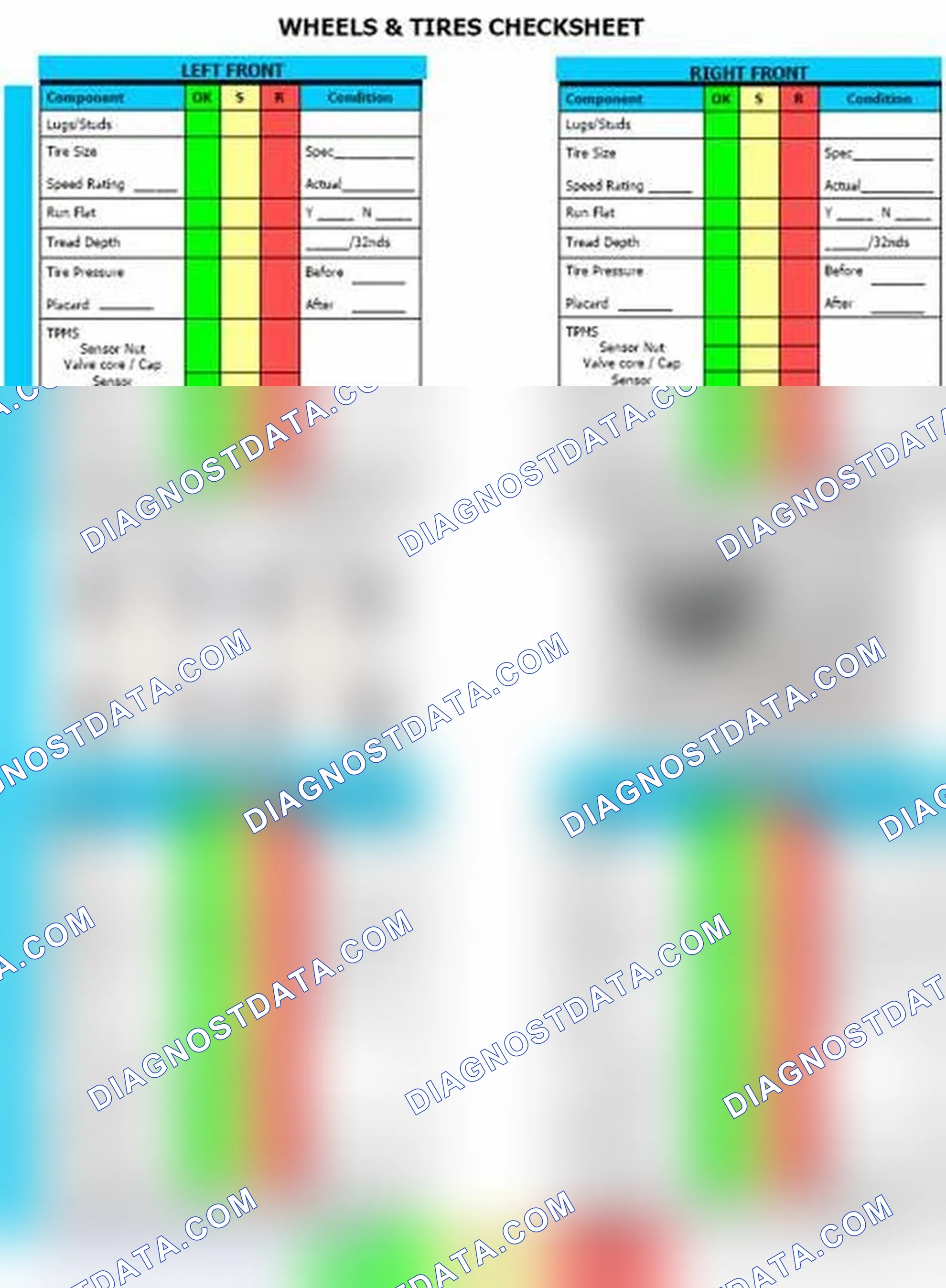 Scheme 35: Wheels & Tires Checksheet (2 Of 2)