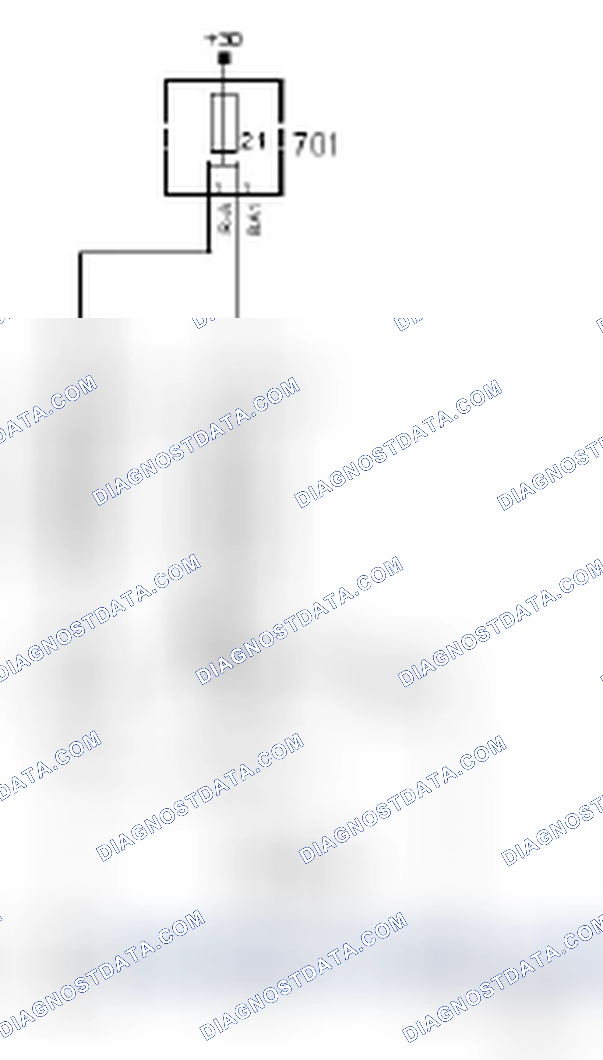 Scheme 407: Fuse 21, rear electrical center 701