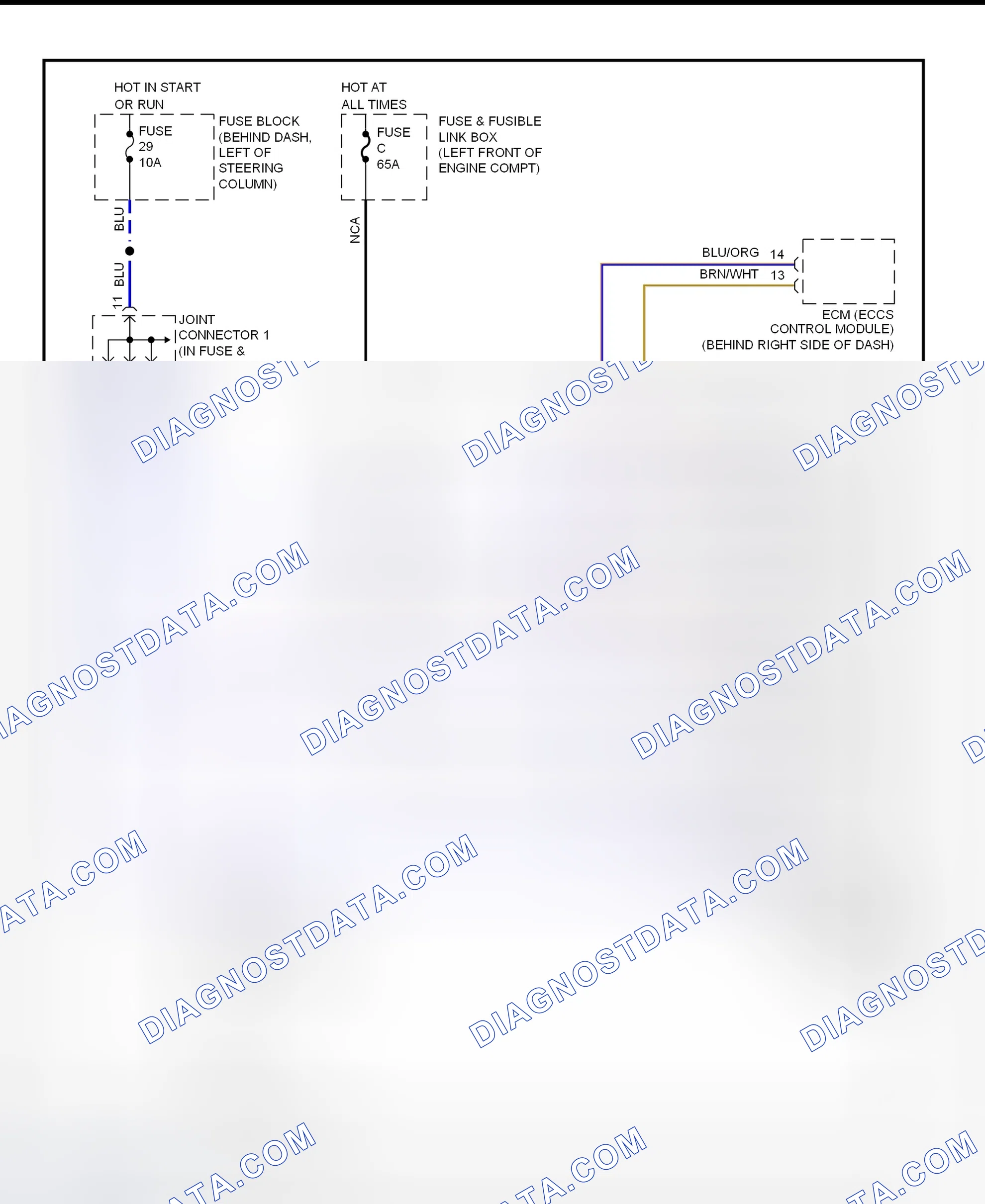 Scheme 4: Electric Cooling Fan Schematic (1996 Quest)