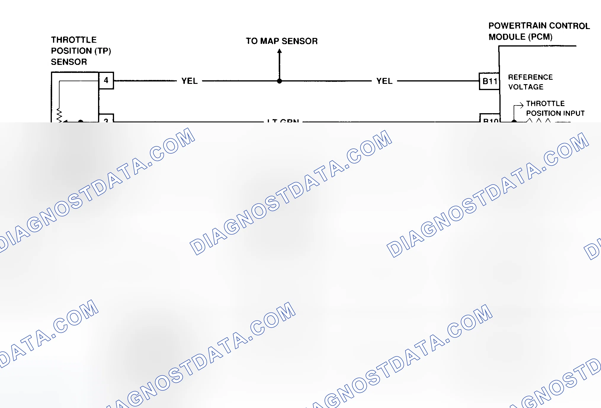 Scheme 80: CODE 41 - Schematic (Prizm LSi) Throttle Position (TP) Sensor, Open Or Shorted Circuit