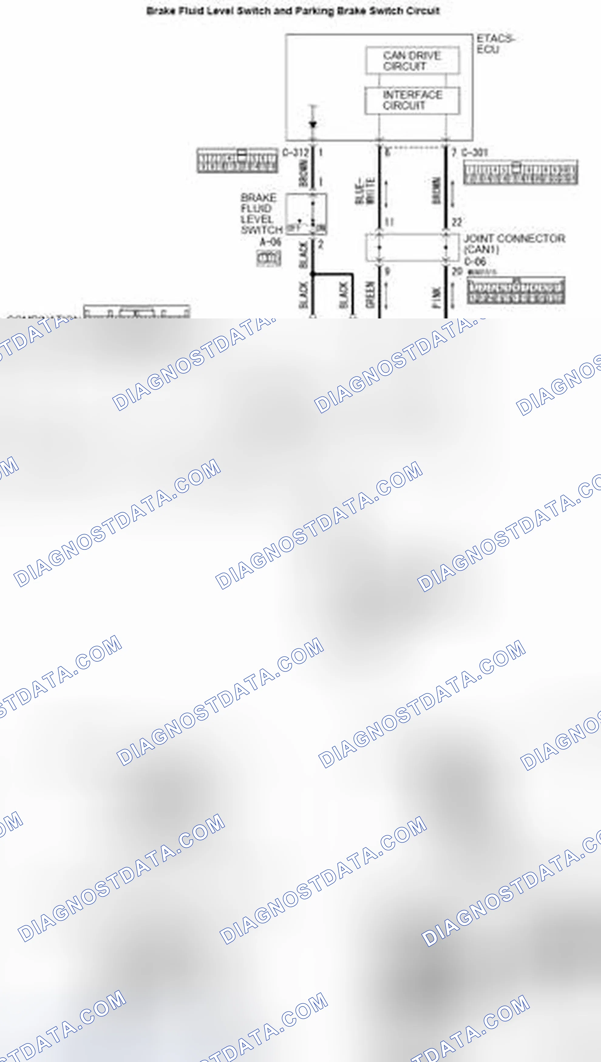 Scheme 103: Inspection Procedure 3: Brake Warning Light Stays ON With The Parking Brake Lever Released