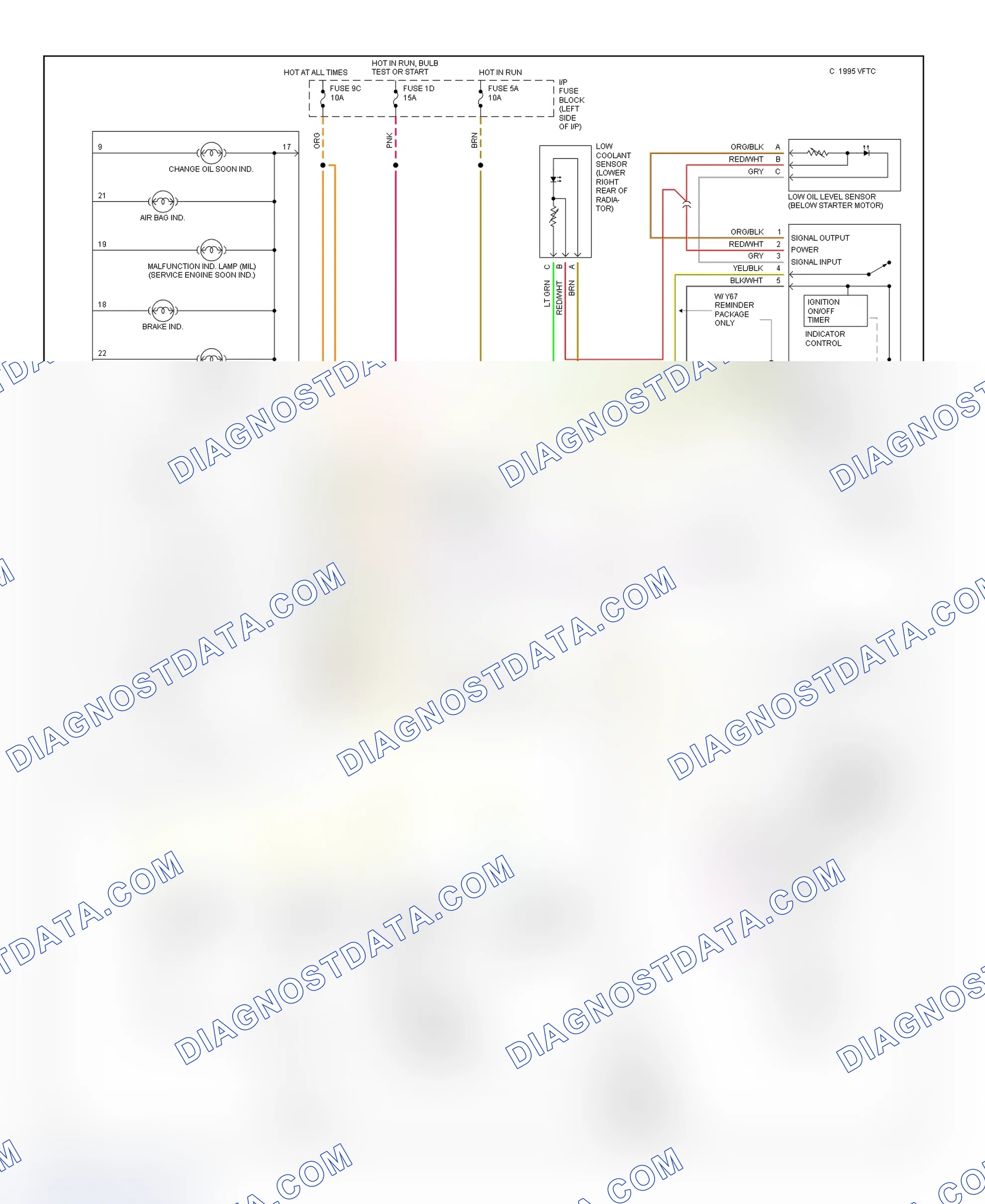 Fig. 5: Instrument Panel Wiring Diagram (Gauges Cluster - 2 Of 2)