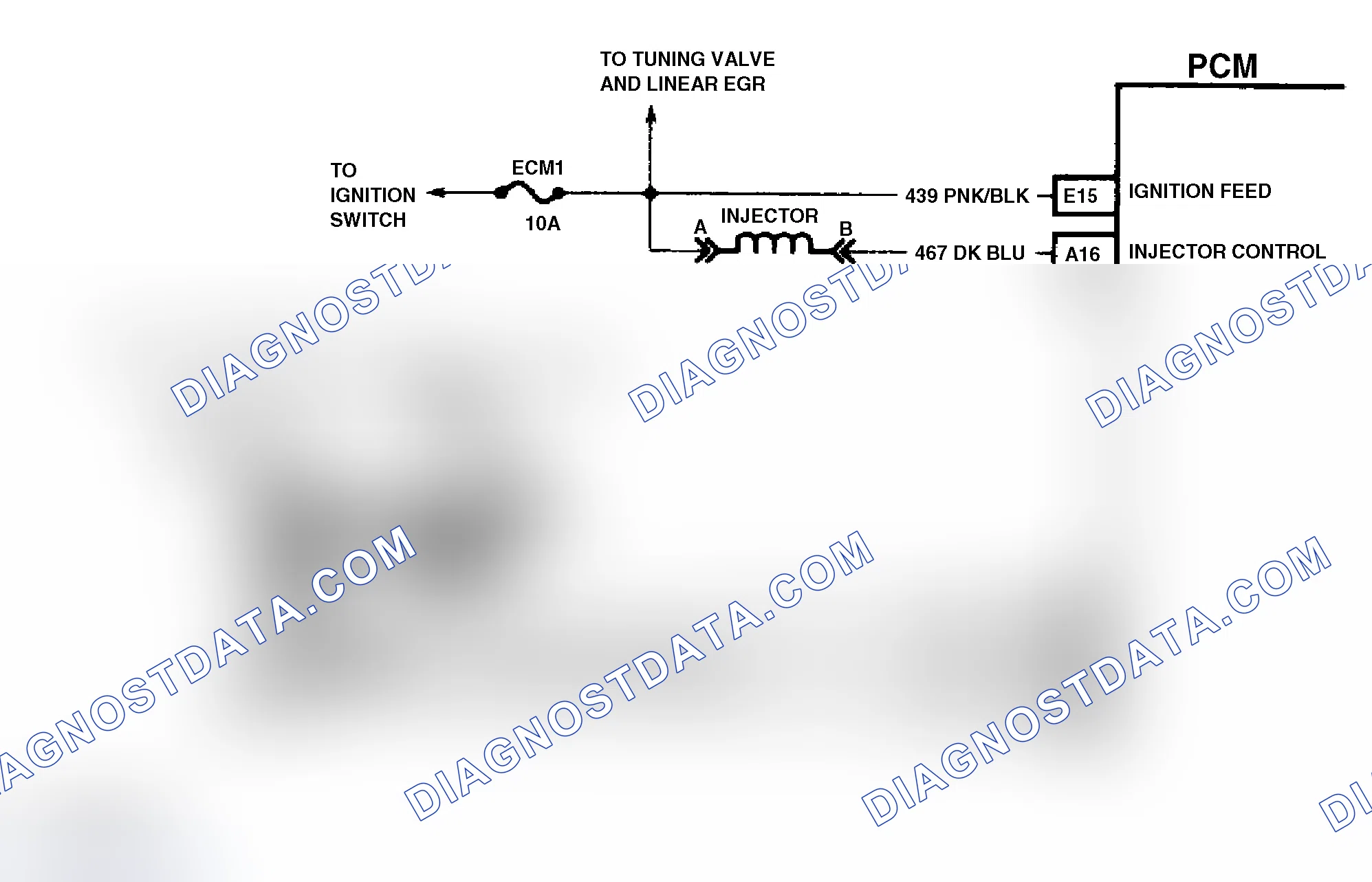 Scheme 53: Code 42 Schematic ("L" & "M" Series 4.3L VIN W) Ignition Control