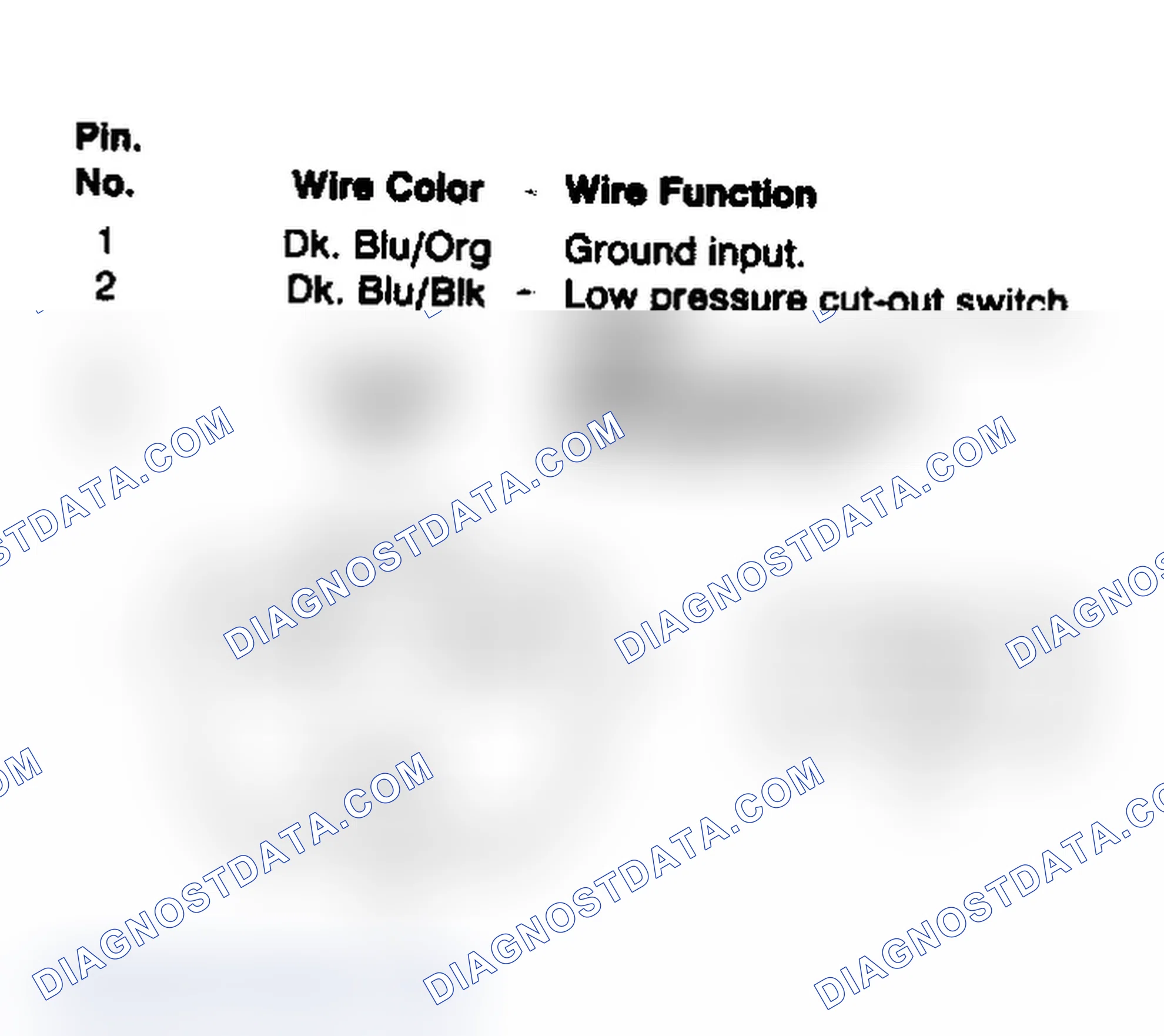 Scheme 21: 4-Way Wide Open Throttle A/C Relay Connector Terminal ID