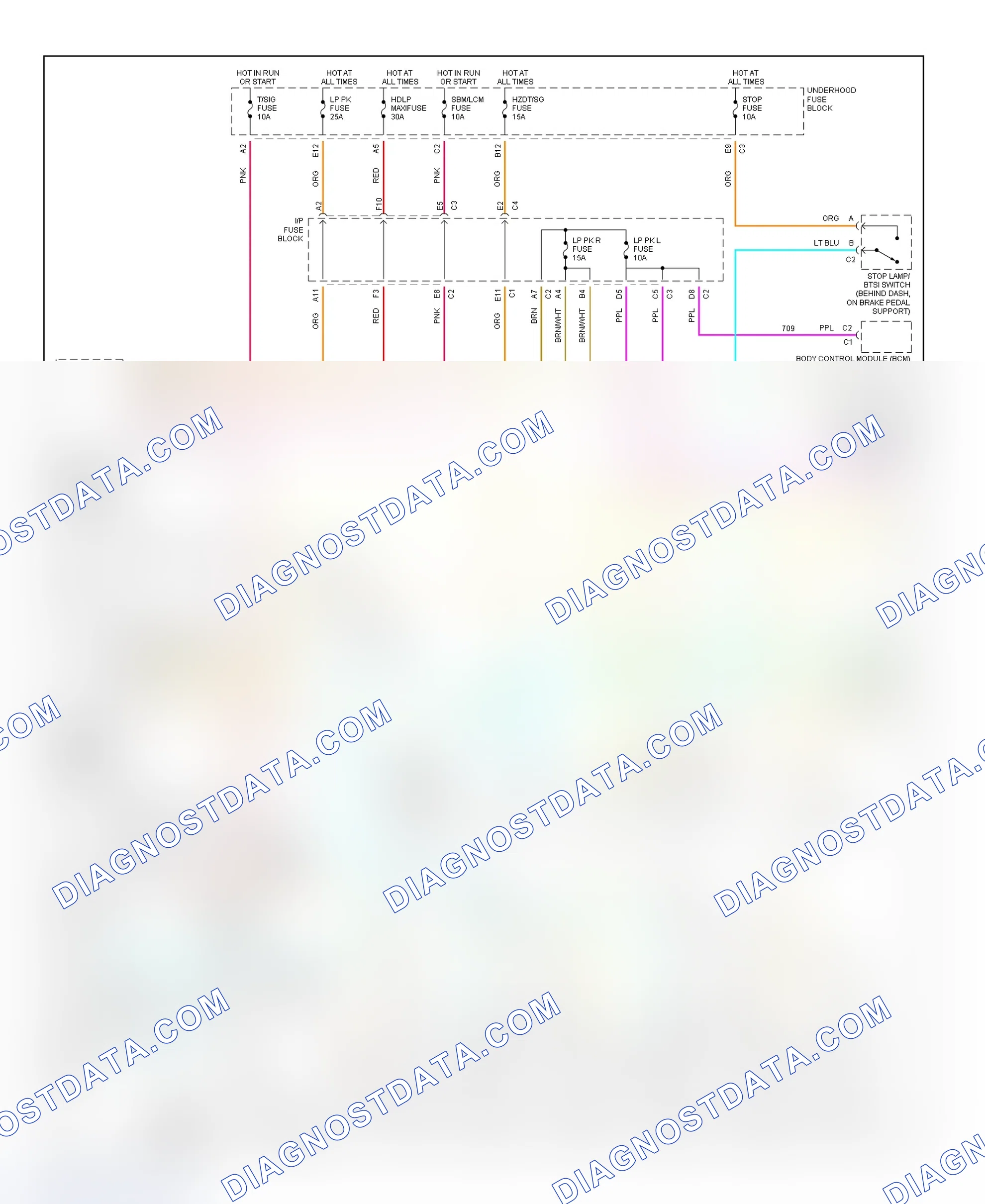 Scheme 34: Exterior Lights Wiring Diagram (Park Avenue - 1 Of 2)