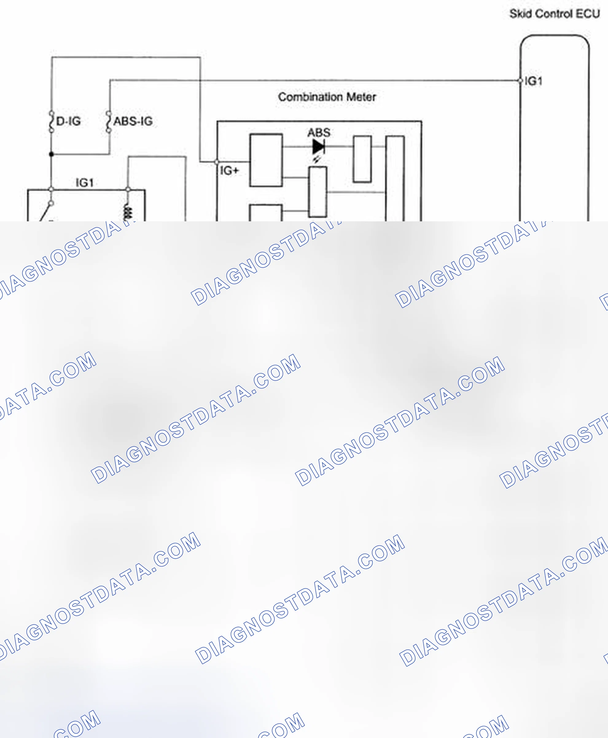 Scheme 61: ABS Warning Light Remains ON - Wiring Diagram
