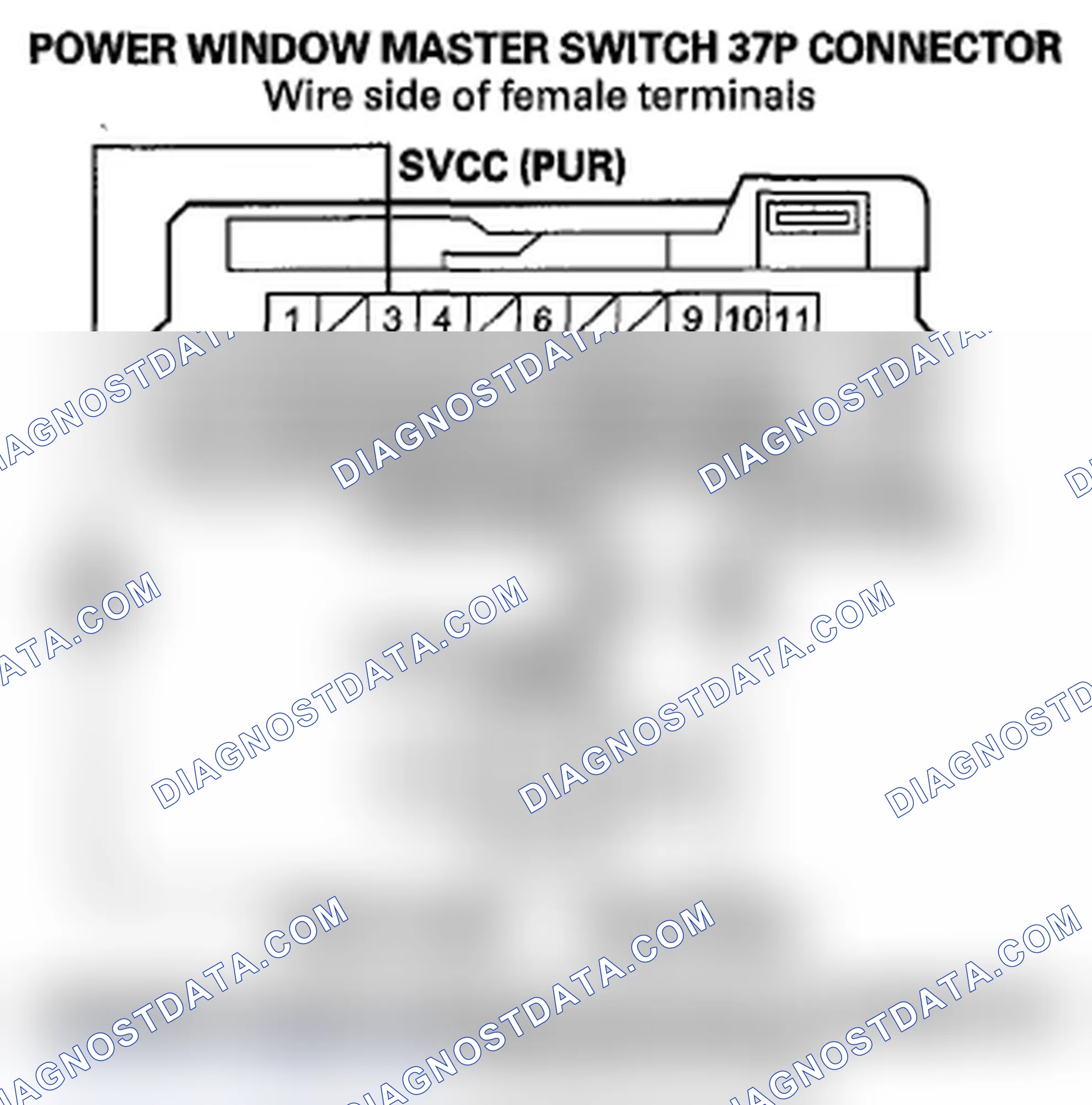 Scheme 7: DTC B1125: Driver's Power Window Motor A Pulse Malfunction; DTC B1126: Driver's Power Window Motor B