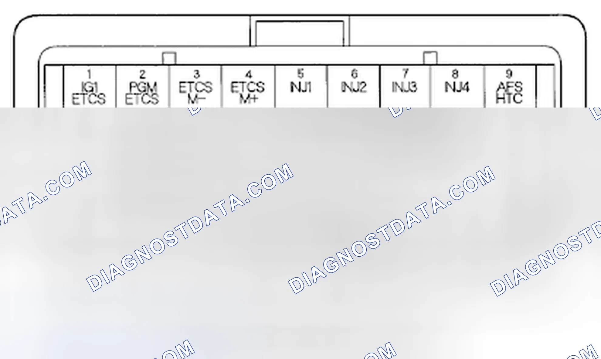 Scheme 961: ECM Inputs and Outputs at ECM Connector C (o) (44P)
