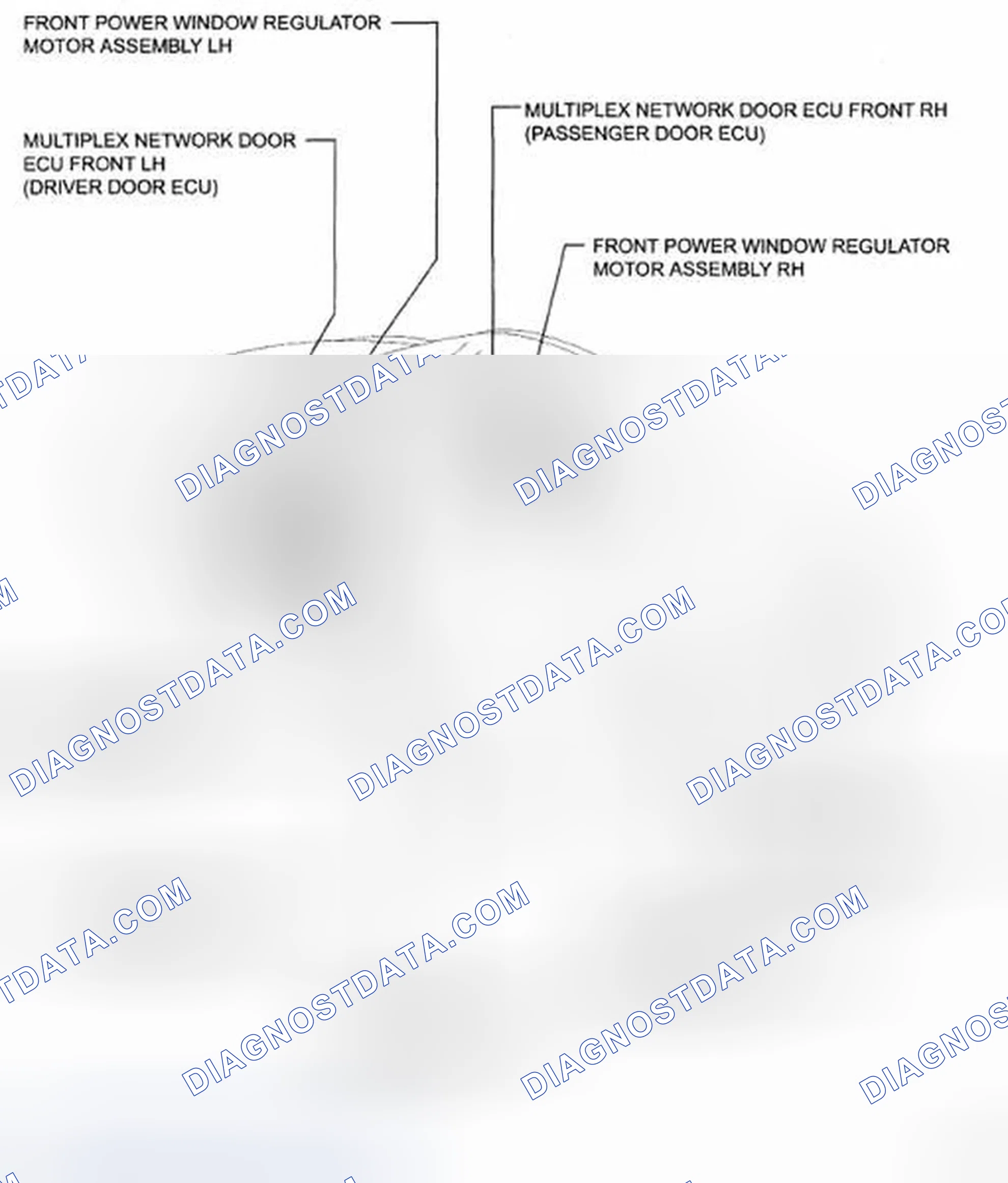 Scheme 125: Identifying Power Window Control System Part Location (1 Of 3)