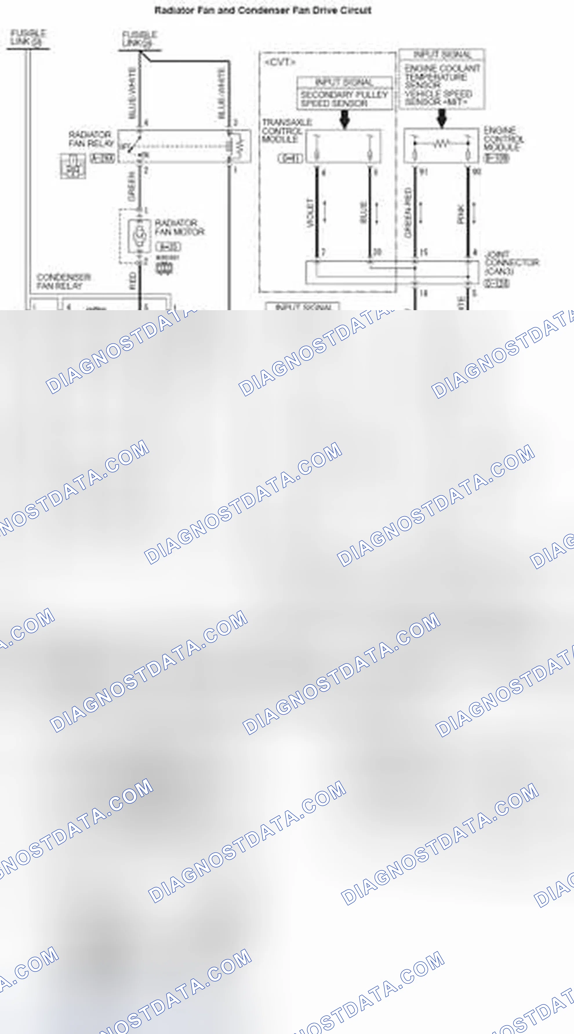 Scheme 5: Inspection Procedure 3: Radiator Fan And Condenser Fan Do Not Operate - 2.0L ENGINE Non-Turbo, 2.4L