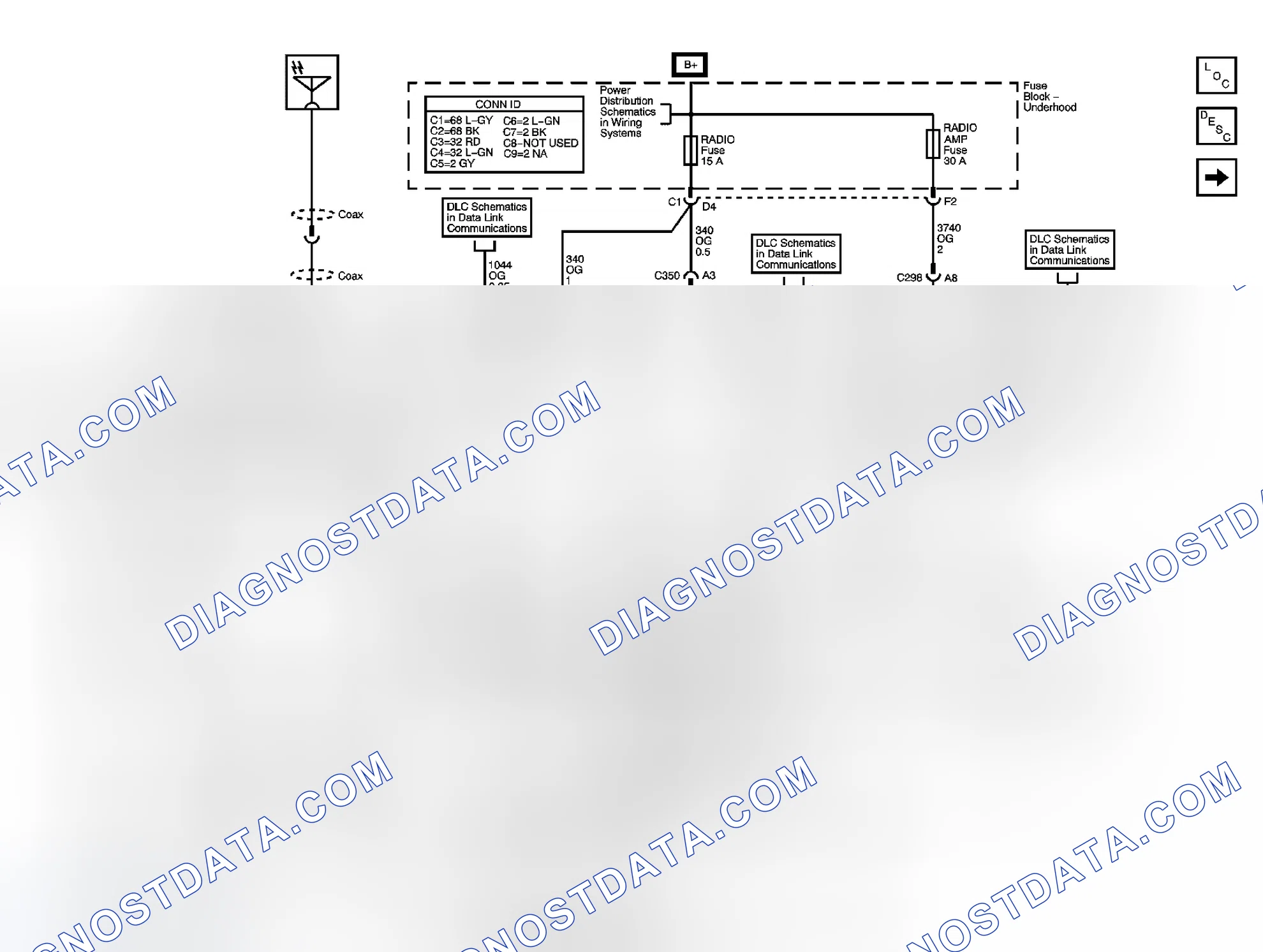 Scheme 12: Radio/Audio System Schematics (Class 2 Amplifier)