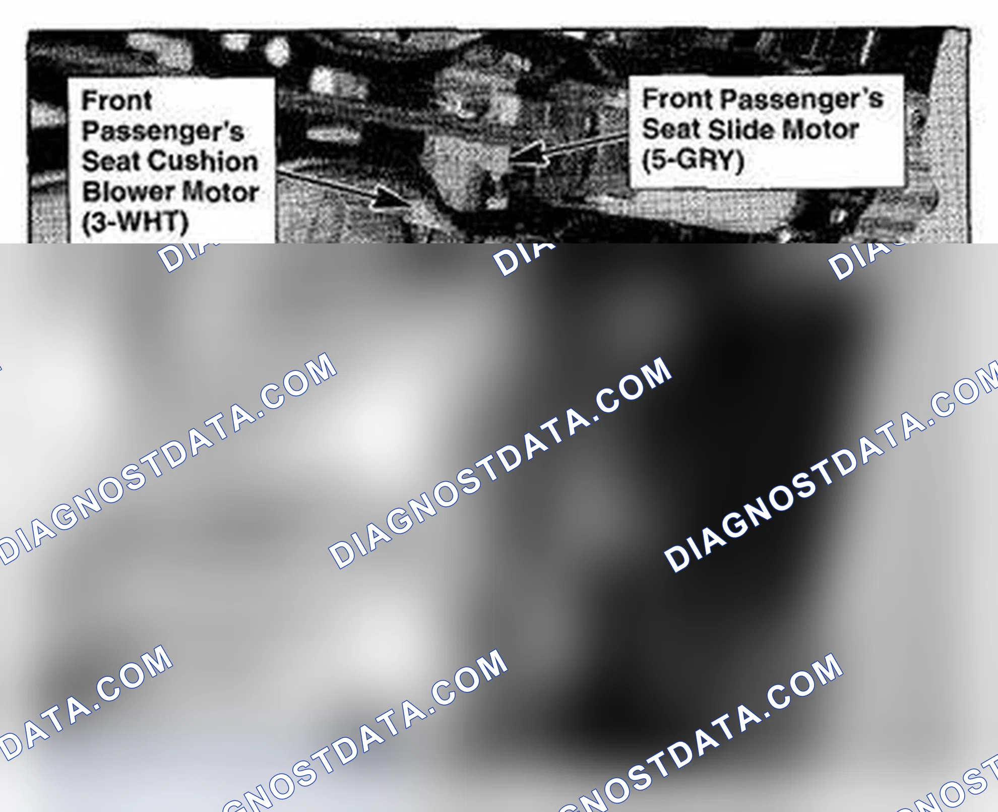 Scheme 582: Under Front Passengers Seat Component Location (Photo 177)