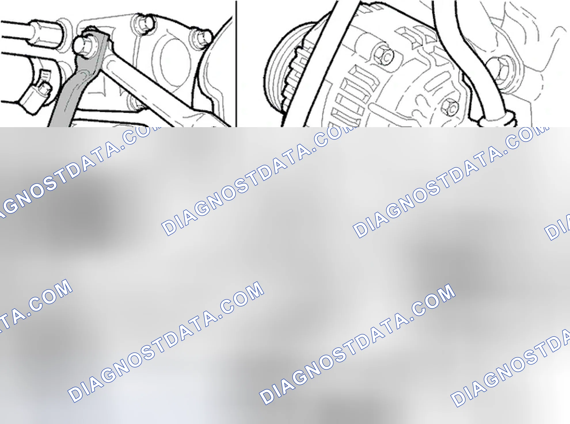 Scheme 151: Air conditioning (A/C) compressor on engine, installing