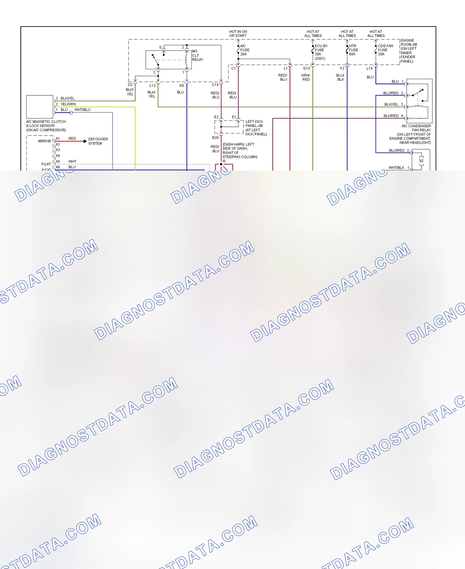 Scheme 15: Automatic A/C-Heater System Wiring Diagram (2000-01 LX 470 W/O Navigation System - 1 Of 2)
