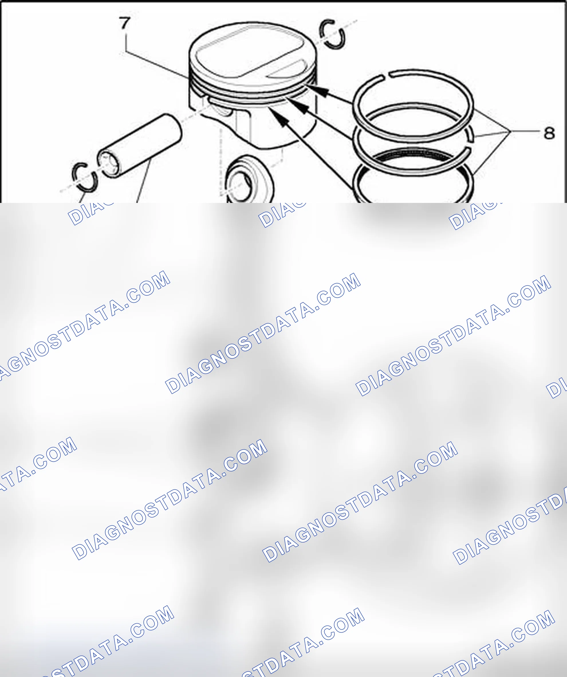 Scheme 243: Piston and connecting rod, component overview