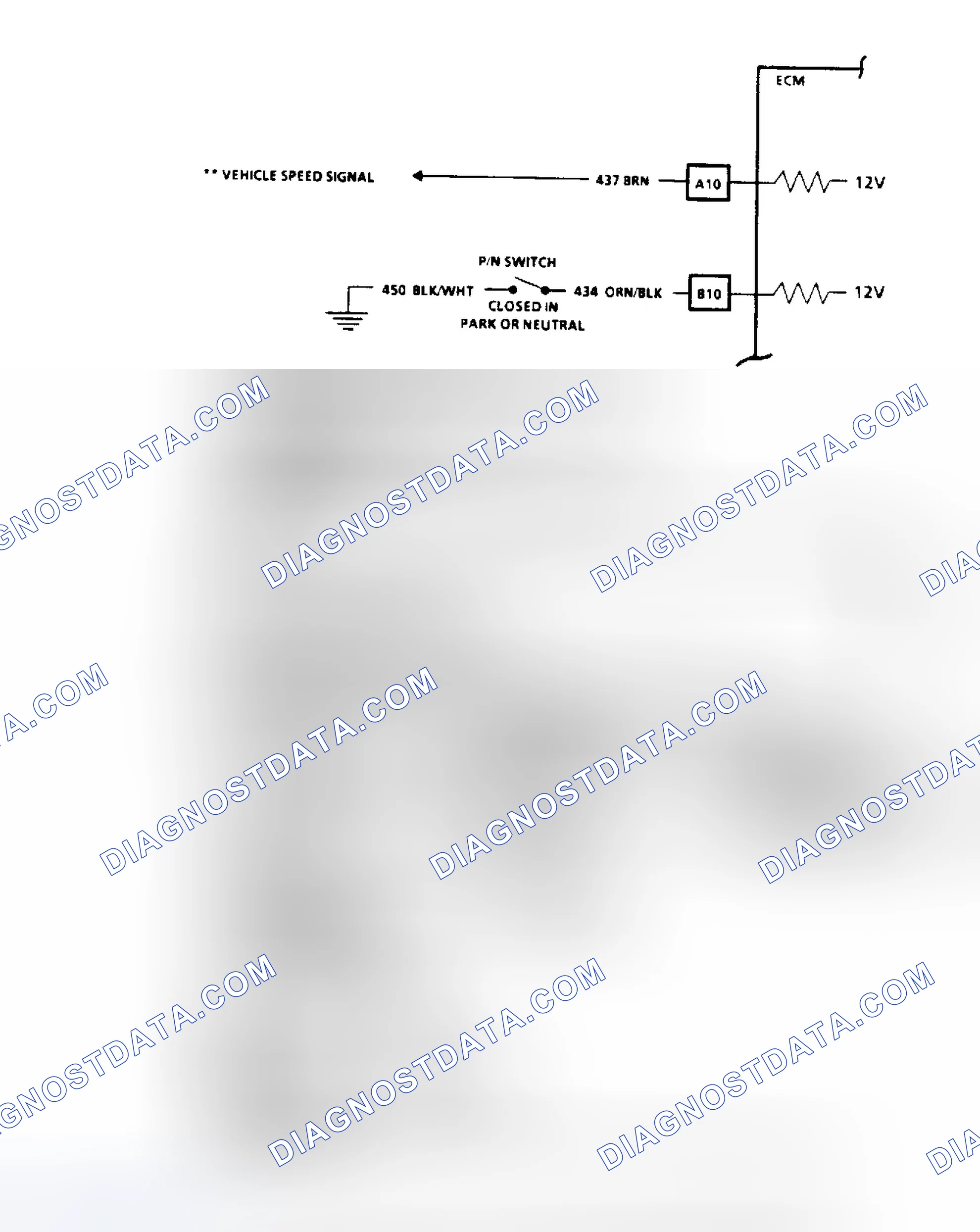 Scheme 60: Code 24: Vehicle Speed Sensor (Except 3.1L)