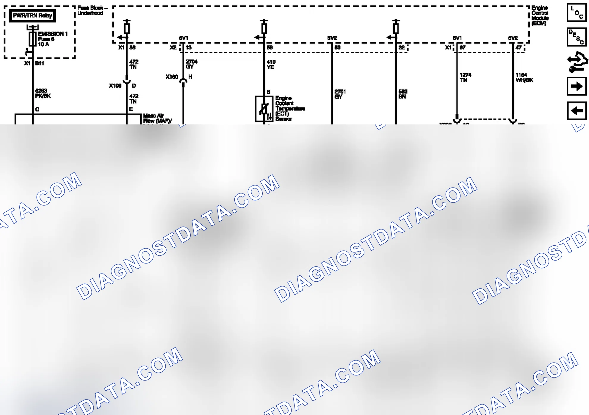 Scheme 3: Engine Data Sensors- Pressure, Temperature, and Throttle Controls Wiring Schematics