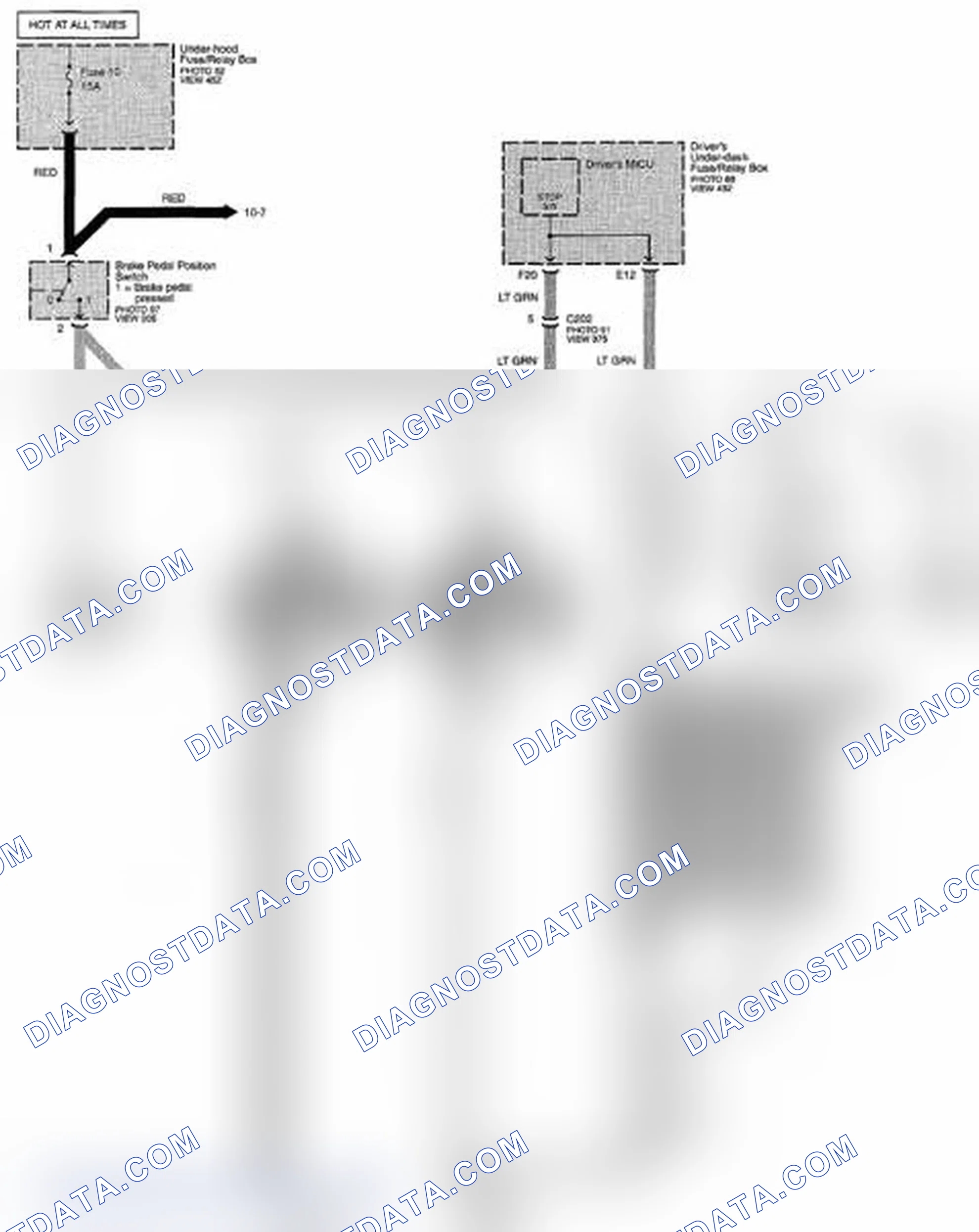Scheme 235: Brake Lights (Without ACC) Circuit Diagram (Page 110-10)