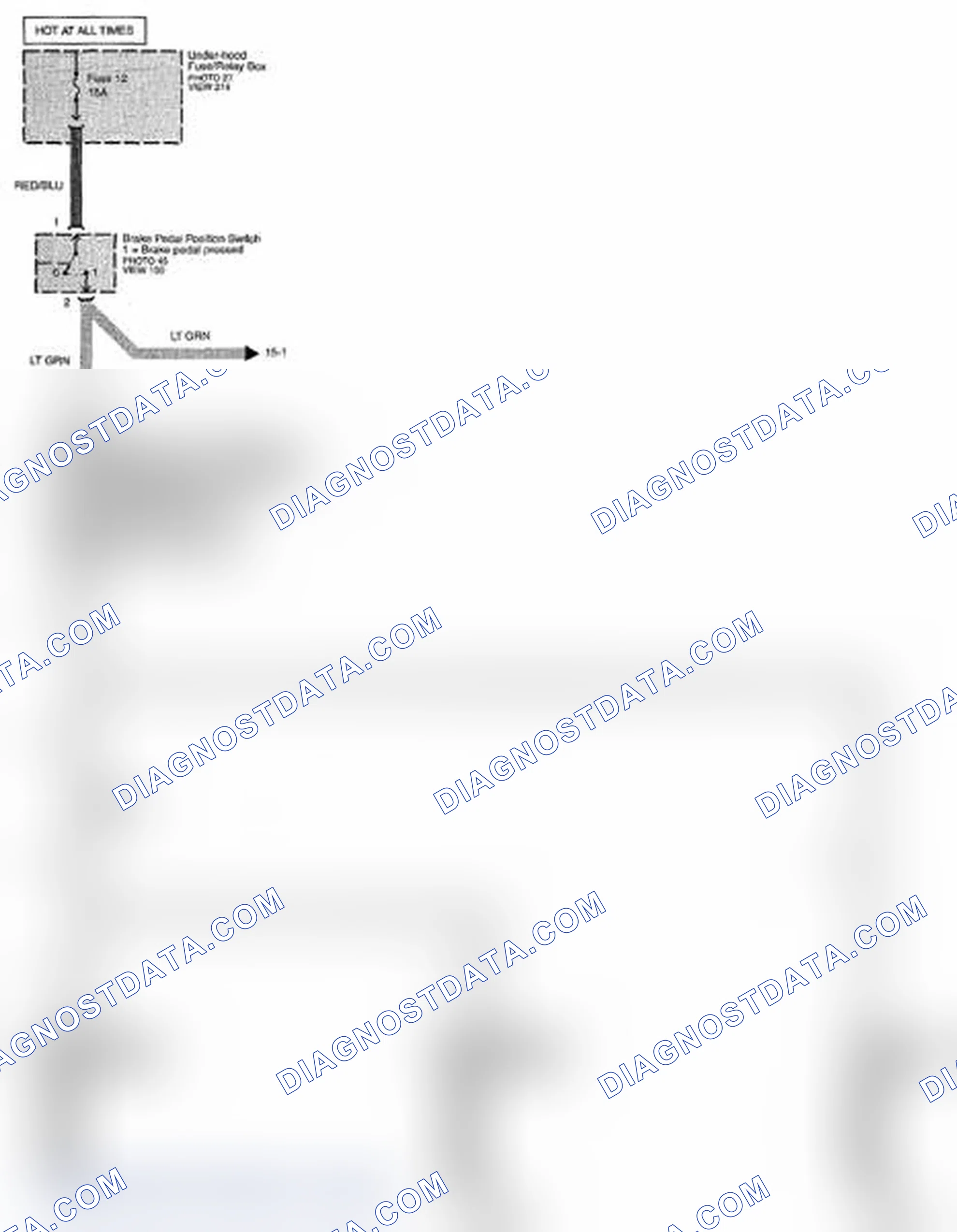 Scheme 234: Brake Lights Circuit Diagram (Page 110-6)