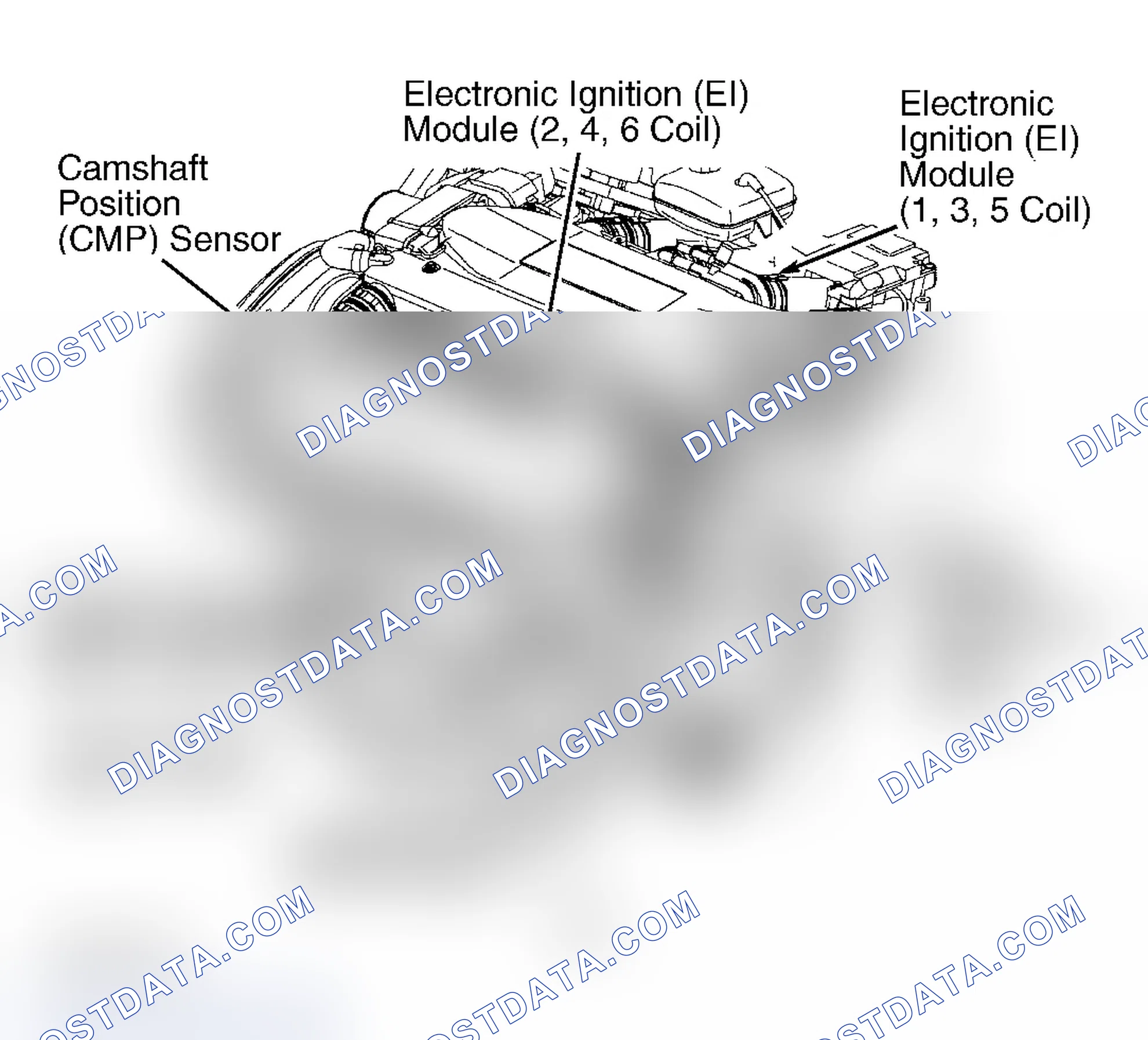 Scheme 43: ENGINE COMPONENT LOCATIONS (3.0L VIN R - SATURN)