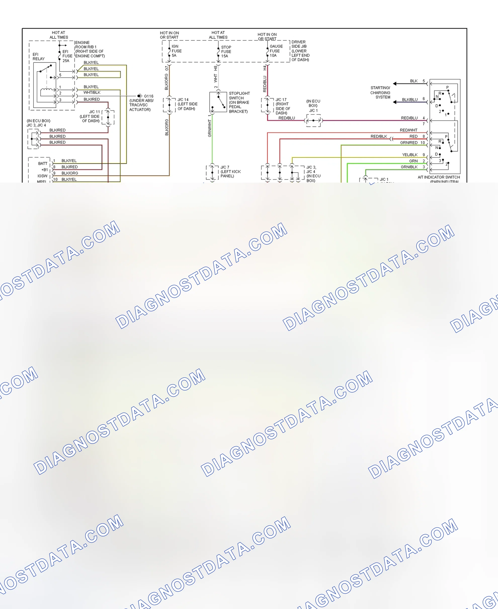 Scheme 118: Transmission Wiring Diagram (1999 GS300)