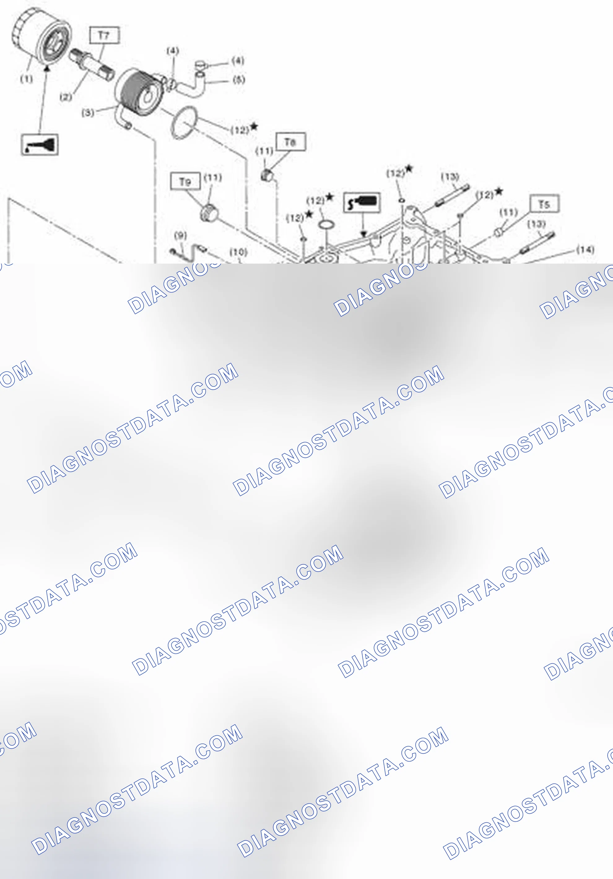 Scheme 46: OIL PAN UPPER, OIL COOLER, AND OIL FILTER