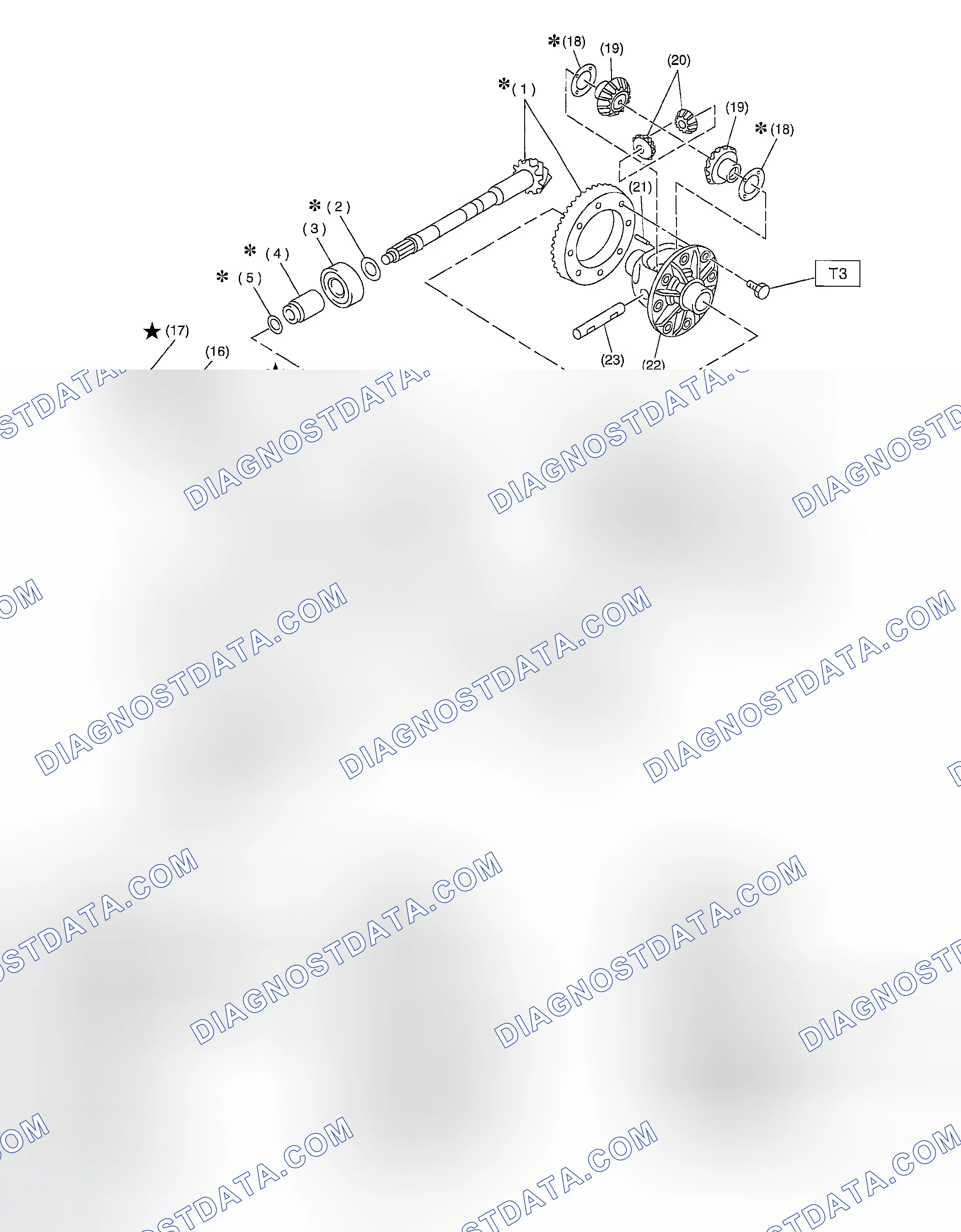 Scheme 137: REAR DIFFERENTIAL FOR VA-TYPE WITHOUT LSD