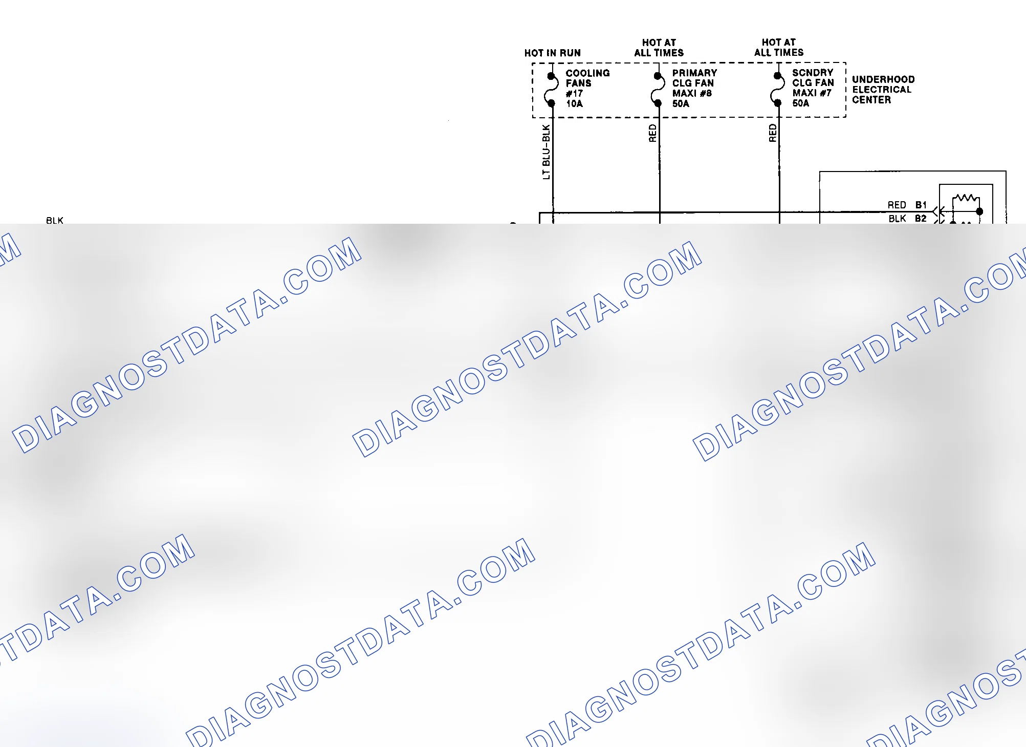 Scheme 8: Cooling Fan Circuit Wiring Diagram (Fleetwood)