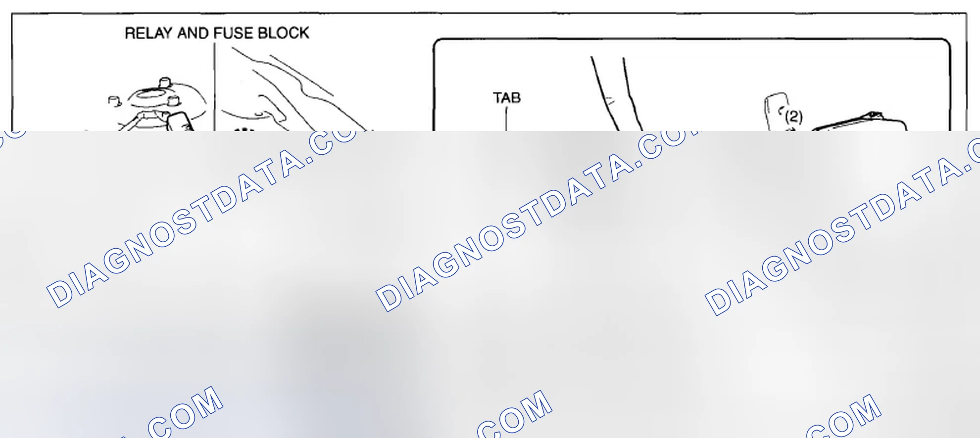 Scheme 2: RELAY AND FUSE BLOCK REMOVAL/INSTALLATION
